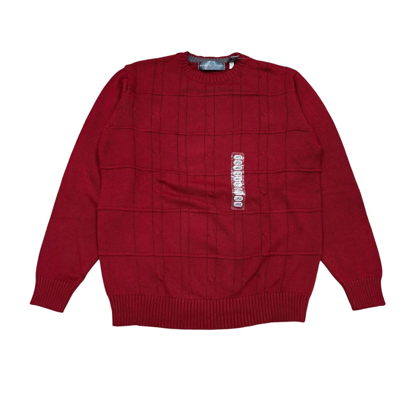 Oscar De La Renta NWT Oscar de la Renta Cotton Knit Check Sweater Men's Large Size US L / EU 52-54 / 3 - 1 Thumbnail
