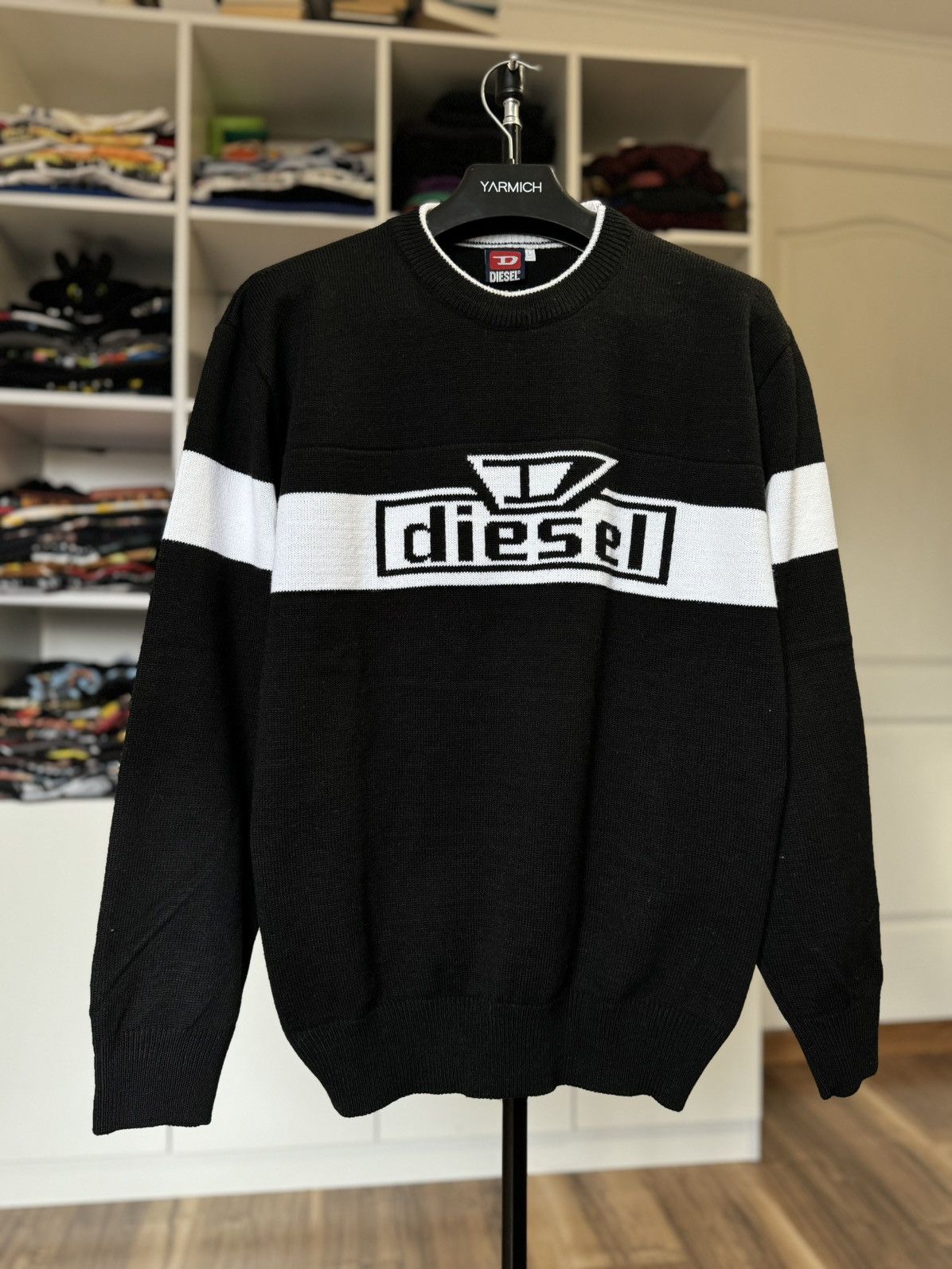 Diesel × Vintage Vintage Diesel Big Logo Sweater Size US L / EU 52-54 / 3 - 1 Thumbnail