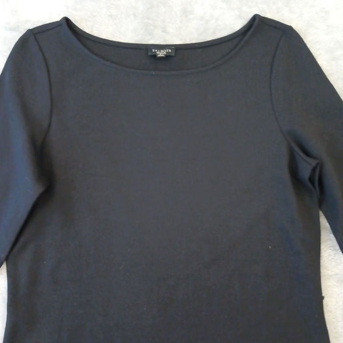 Talbots Talbots Sheath Dress Size 8 Black Short Sleeve Pullover Midi - Vintage (No) Size M / US 6-8 / IT 42-44 - 2 Thumbnail