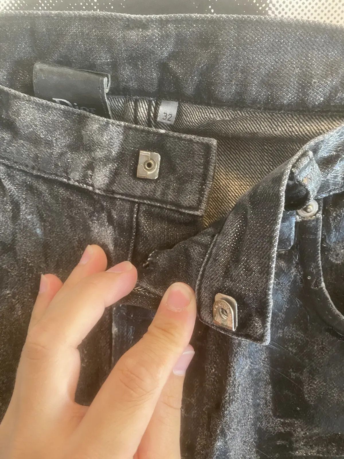 Dior MINT dior homme 2009 waxed denim jeans Size US 32 / EU 48 - 6 Thumbnail