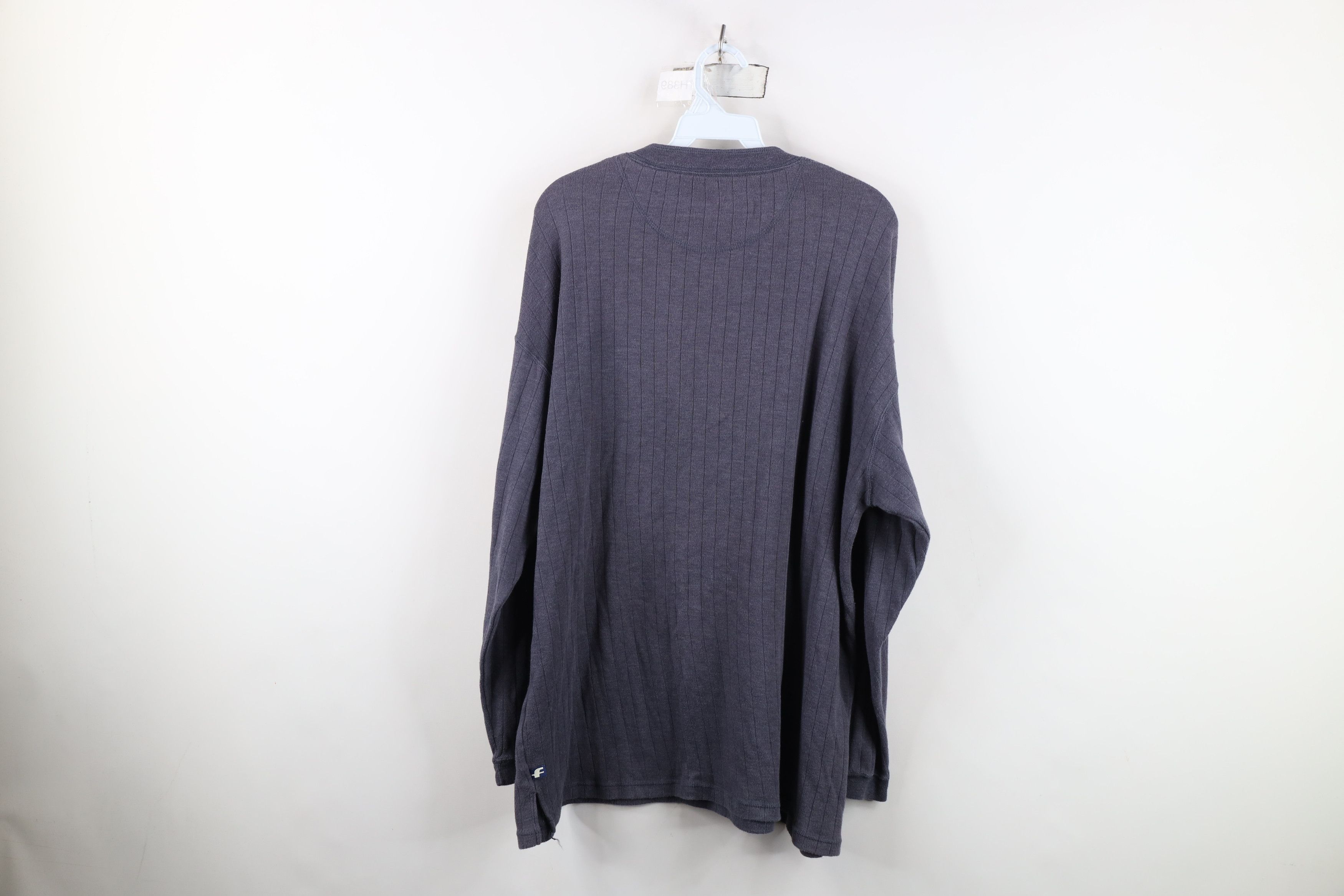 Vintage Vintage 90s Streetwear Knit Long Sleeve Henley T-Shirt Size US L / EU 52-54 / 3 - 12 Thumbnail
