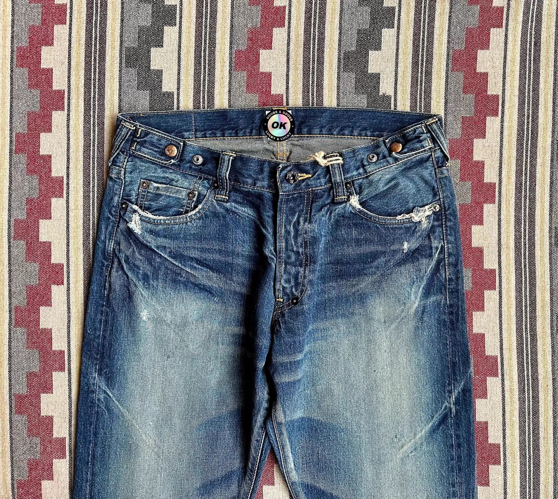Prps Prps Purple P65P66R Hi-Wash Destroyed Whisker Jeans 32 Japan Size US 32 / EU 48 - 3 Thumbnail
