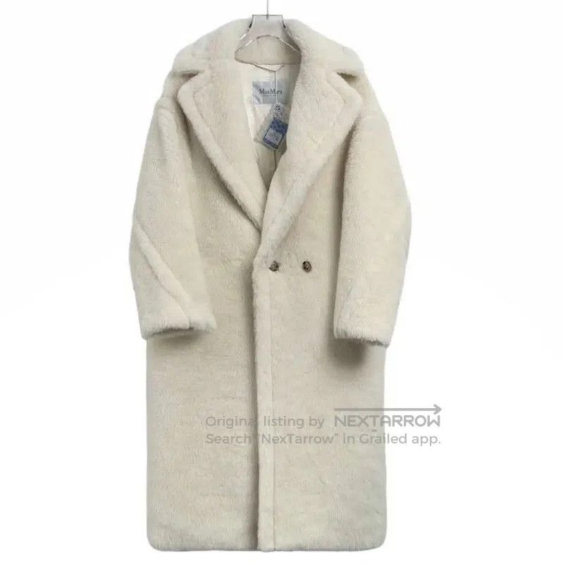 Max Mara MaxMara Women's White Cotton Blend Coat . Size S / US 4 / IT 40 - 1 Thumbnail