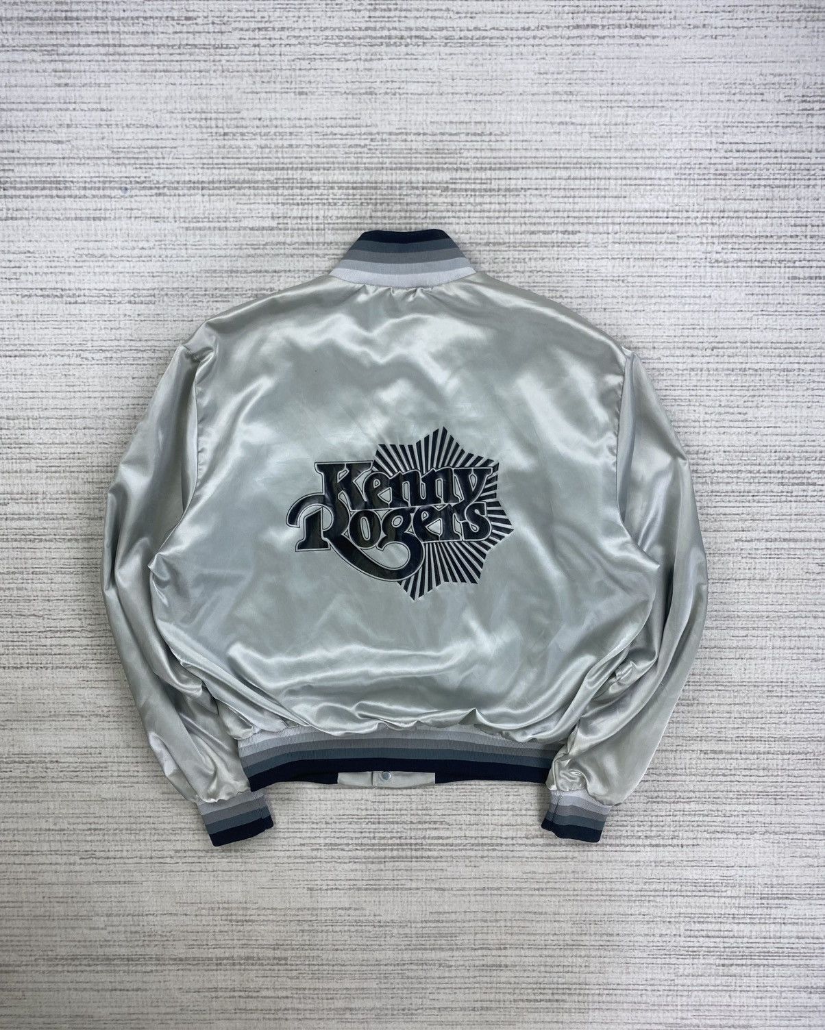 Vintage Swingster Kenny Rogers Satin Bombers Jacket
