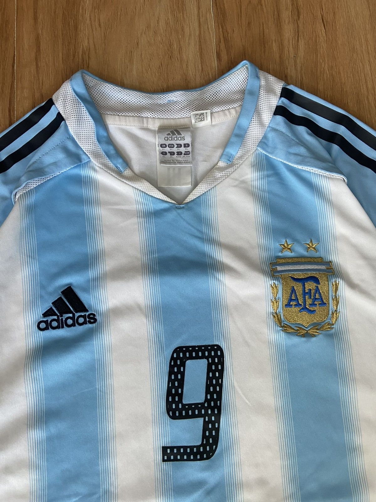 Adidas Adidas Argentina National Team Batistuta #9 Jersey Size US XL / EU 56 / 4 - 7 Thumbnail