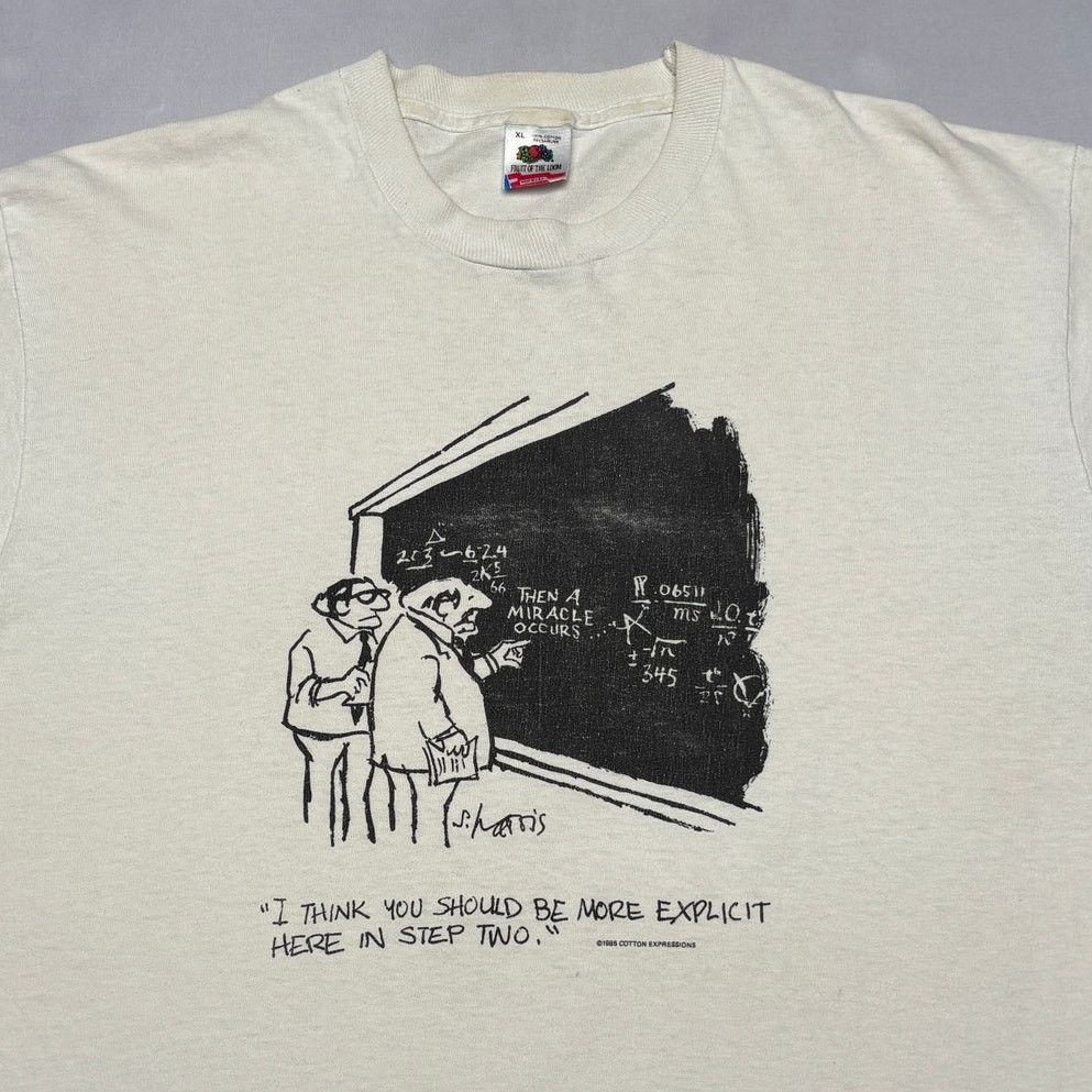 Vintage Vintage 1985 Syndey Harris Math Tee Shirt Men's XL Humor Size US XL / EU 56 / 4 - 1 Thumbnail