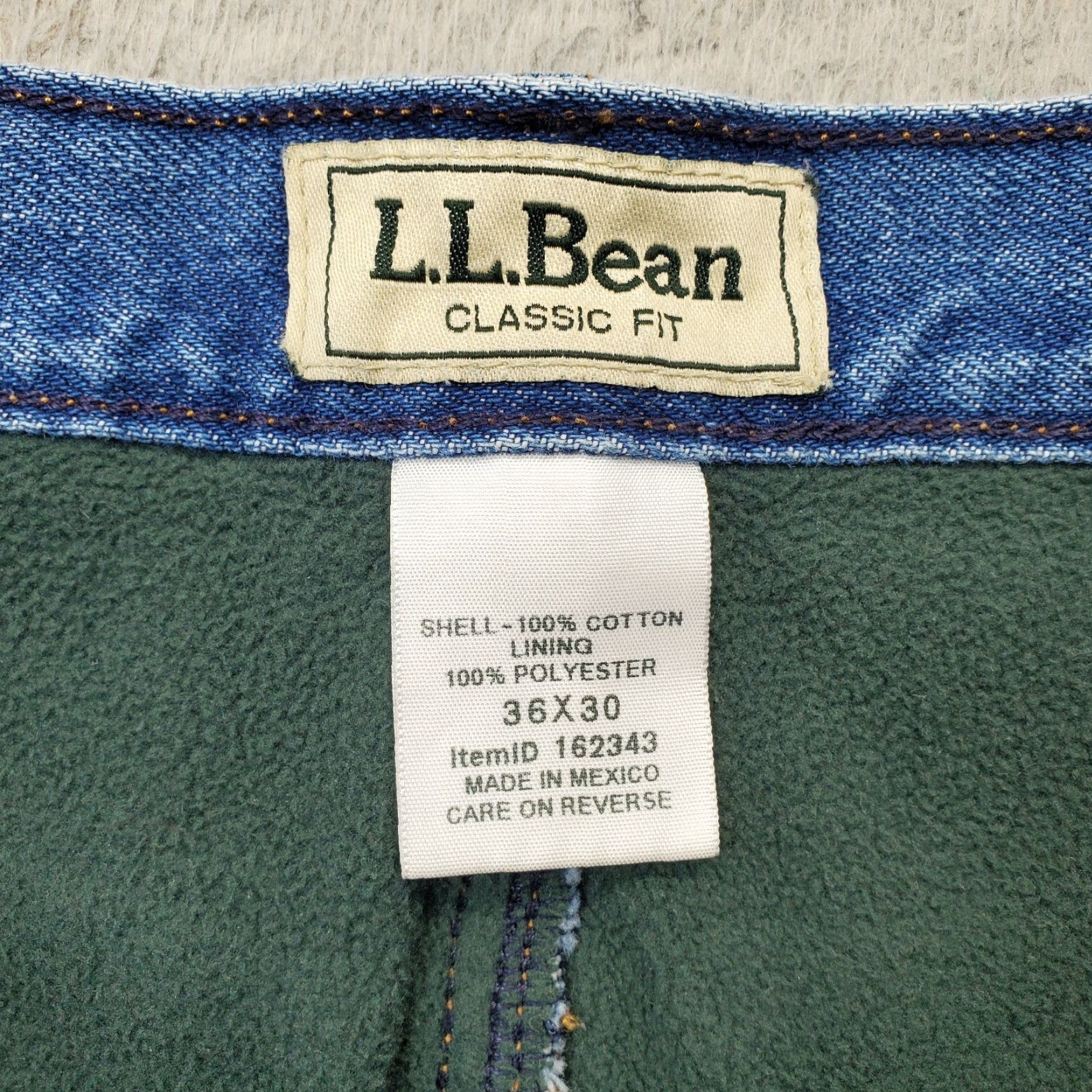 Vintage L.L. Bean Jeans Mens 36x30 Blue Denim 5-Pocket Straight Size Mens Regular Classic Fit Modern Belt Low Rise Straight Leg Denim Jeans Size US 36 / EU 52 - 6 Thumbnail