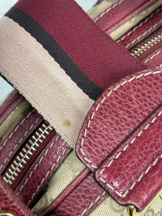 Gucci SS2009 Gucci Red & Beige Monogram Heritage Bag by Frida Giannini Size ONE SIZE - 23 Thumbnail