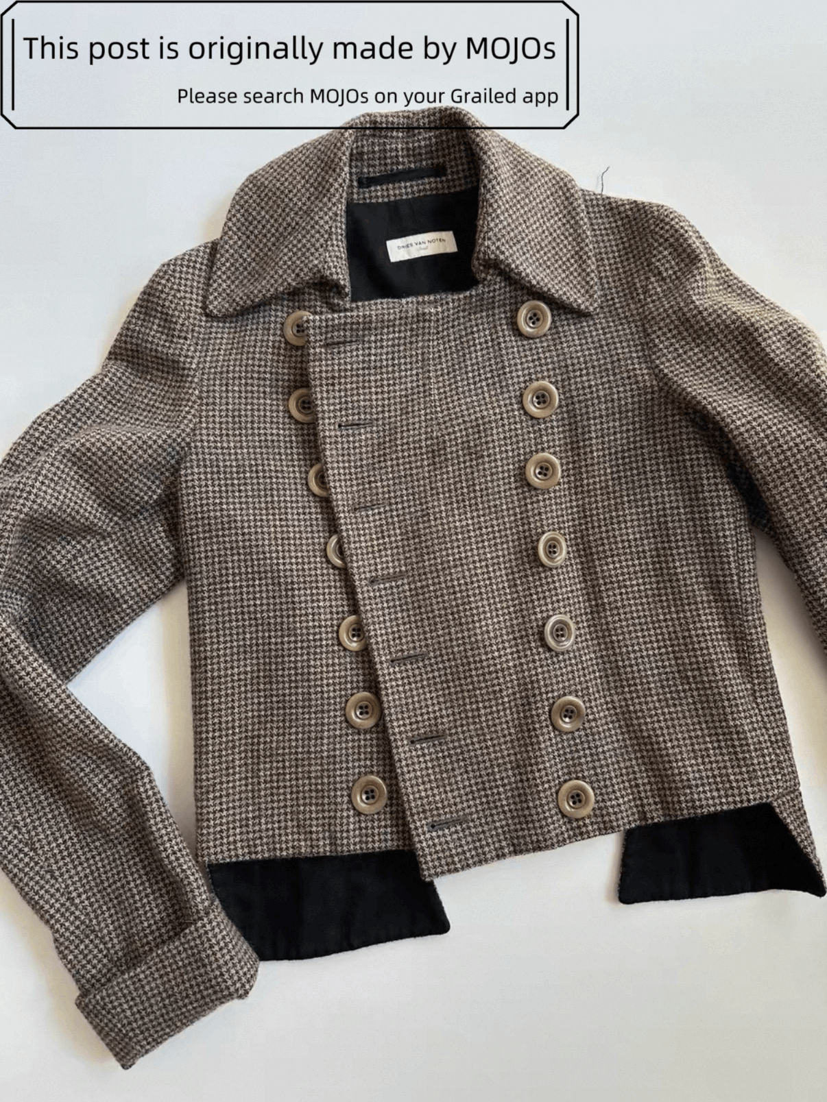 Dries Van Noten Sz S Dries Van Noten Napoleon Hound Tooth Jacket mojos29 Size US S / EU 44-46 / 1 - 2 Thumbnail