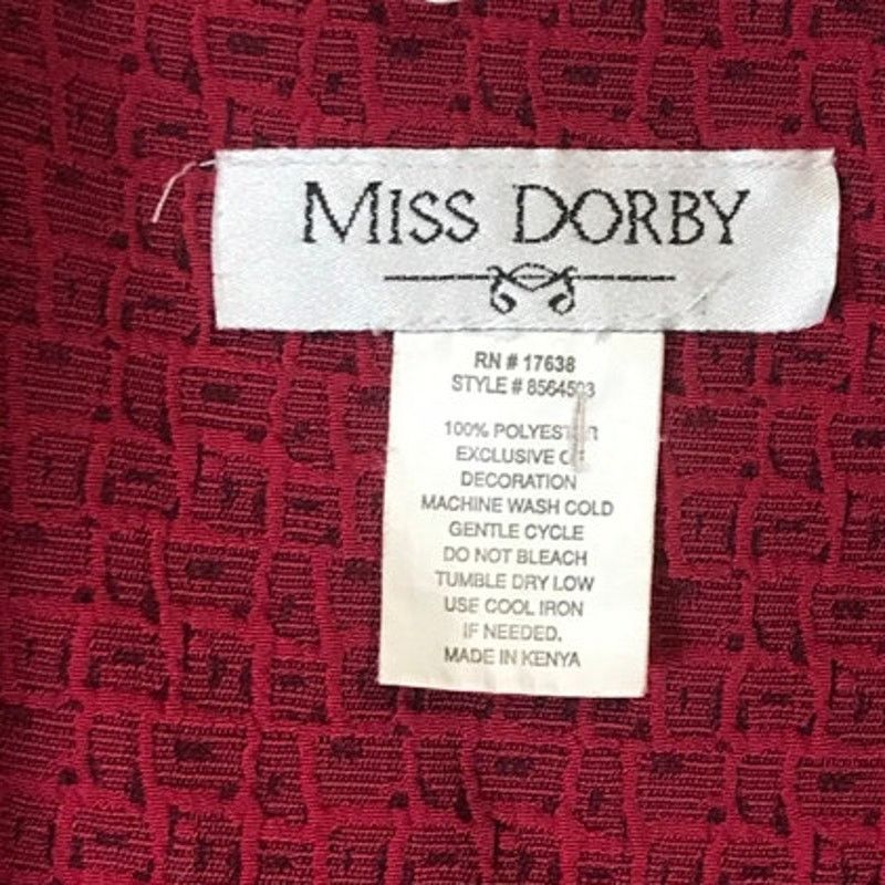 Other Miss Dorby Vintage Red Collared Long Sleeve Jacket XL Size XL / US 12-14 / IT 48-50 - 3 Thumbnail