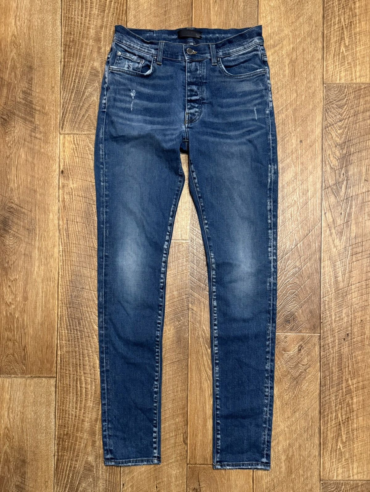 Amiri Amiri Blue Ripped Jeans Denim Pants Size US 32 / EU 48 - 1 Thumbnail