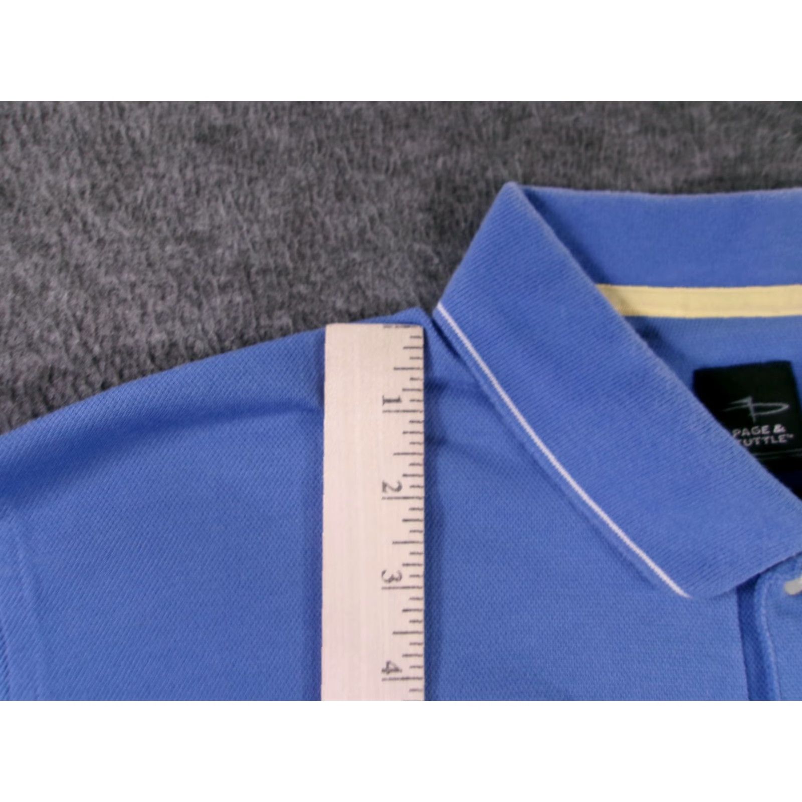 Vintage Page & Tuttle Performance Golf Polo Shirt Men Large Blue Cool Swing Short Sleeve Moisture Wicking Size US L / EU 52-54 / 3 - 5 Thumbnail
