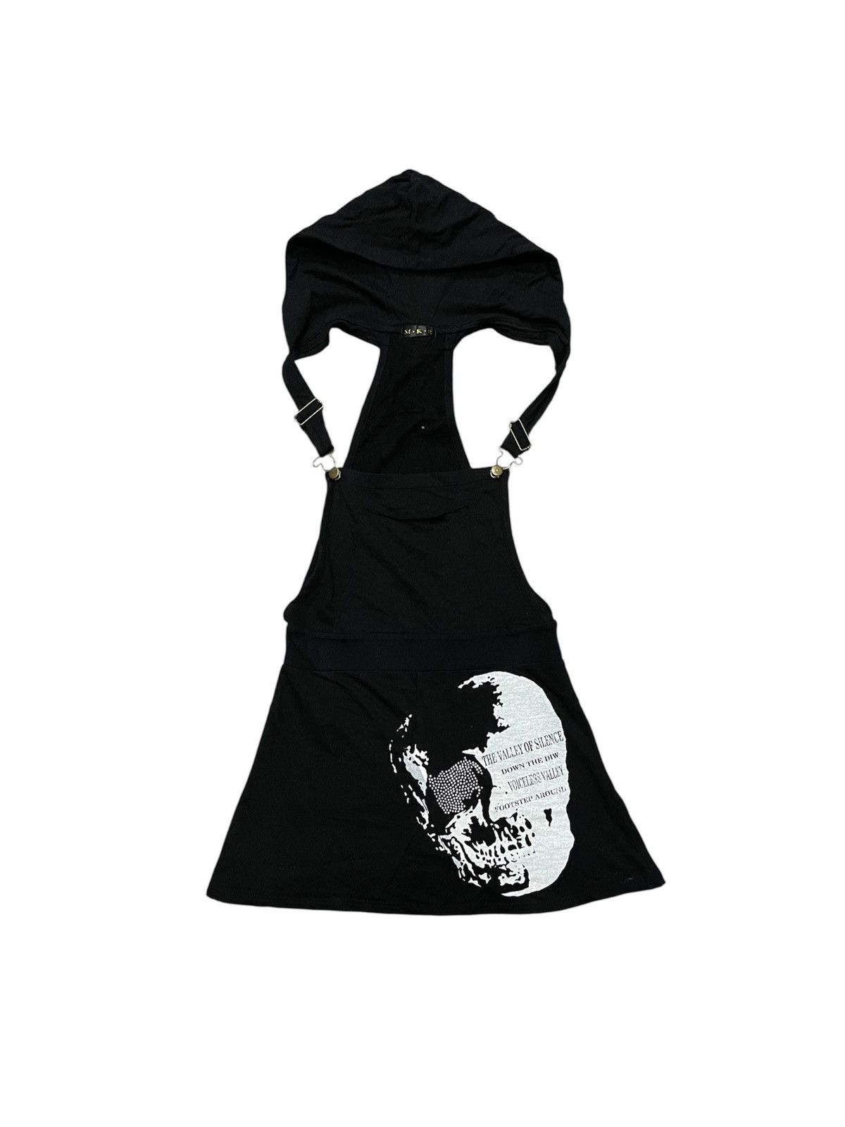 2000s L.G.B STYLE M.K.R SKULL HOODIE MINI DRESS RARE DESIGN