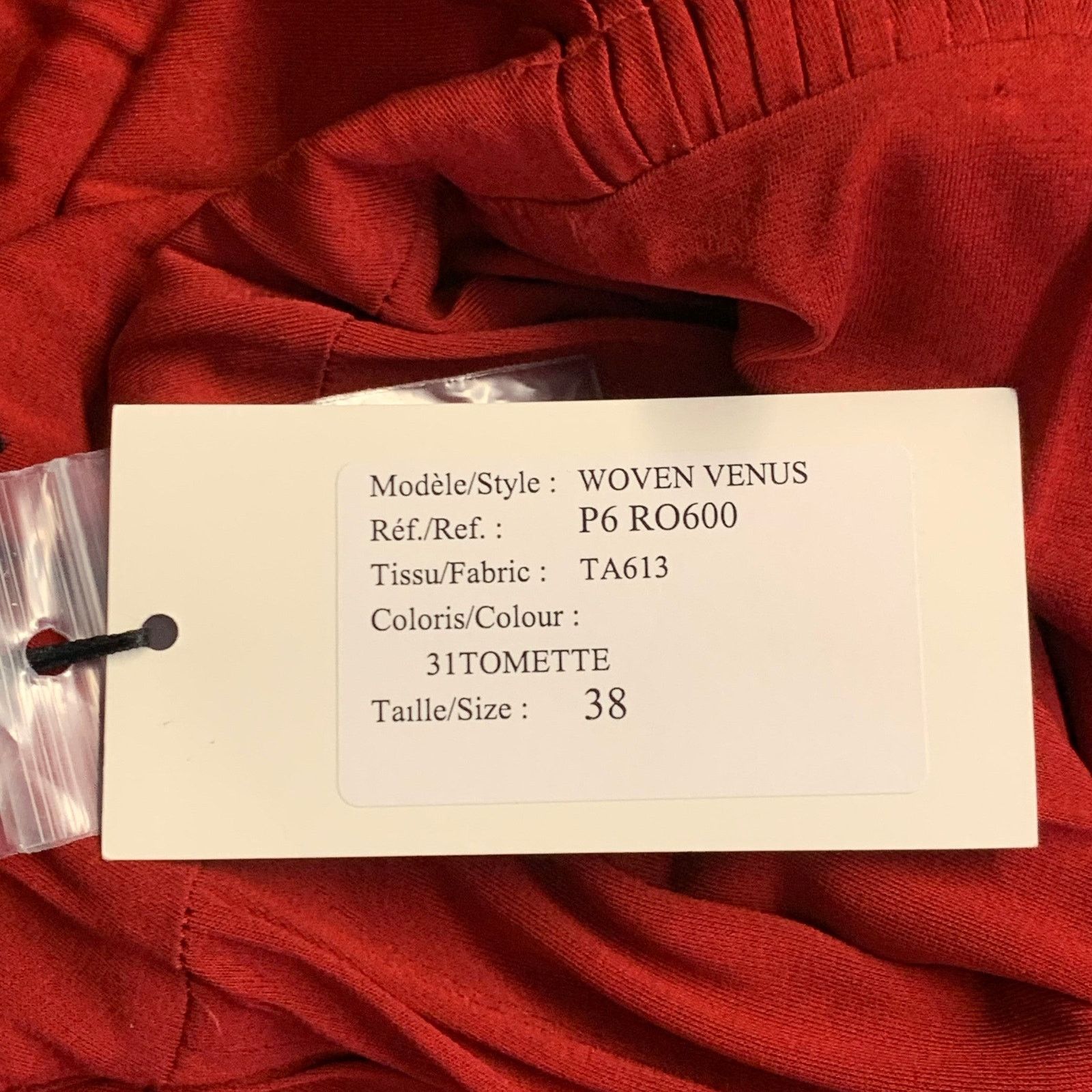 Azzaro AZZARO PARIS Woven Red Knee Length Cocktail Dress Size S / US 4 / IT 40 - 7 Thumbnail