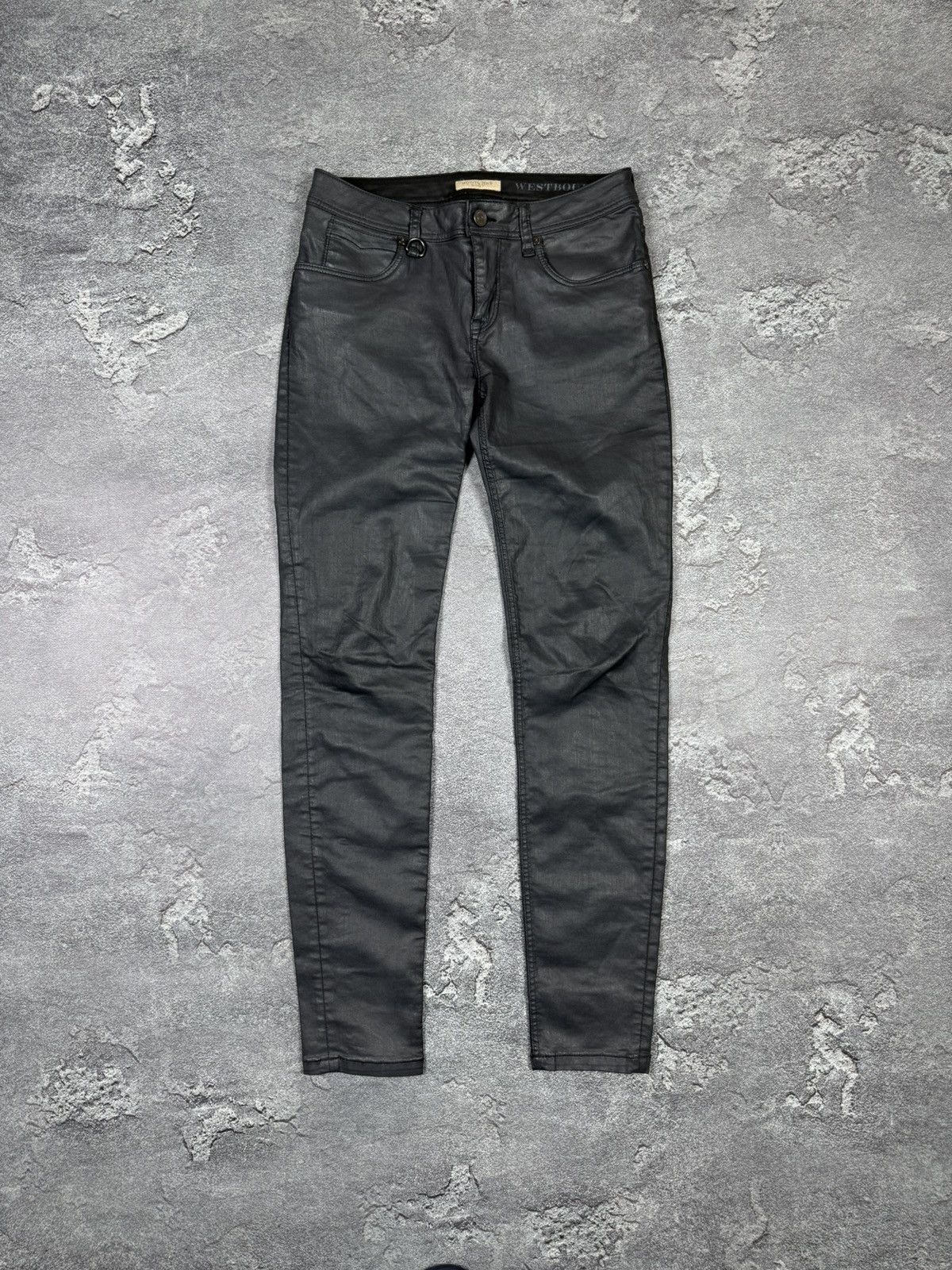 Burberry Burberry Brit Rubber Leather Skinny Ankle Pants Size 28 Size 28" / US 6 / IT 42 - 1 Thumbnail