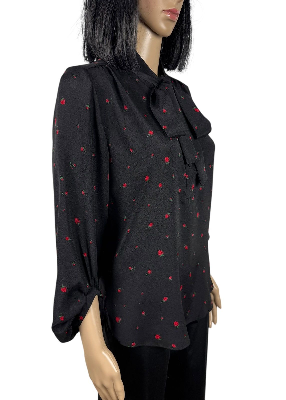 CHINTI & PARKER Chinti & Parker Silk Blouse Button Up Strawberries Printed Size S / US 4 / IT 40 - 3 Thumbnail