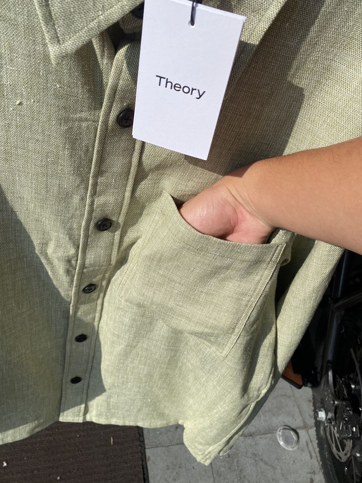 Theory Theory Green Button Up Light Jacket Size US L / EU 52-54 / 3 - 6 Thumbnail