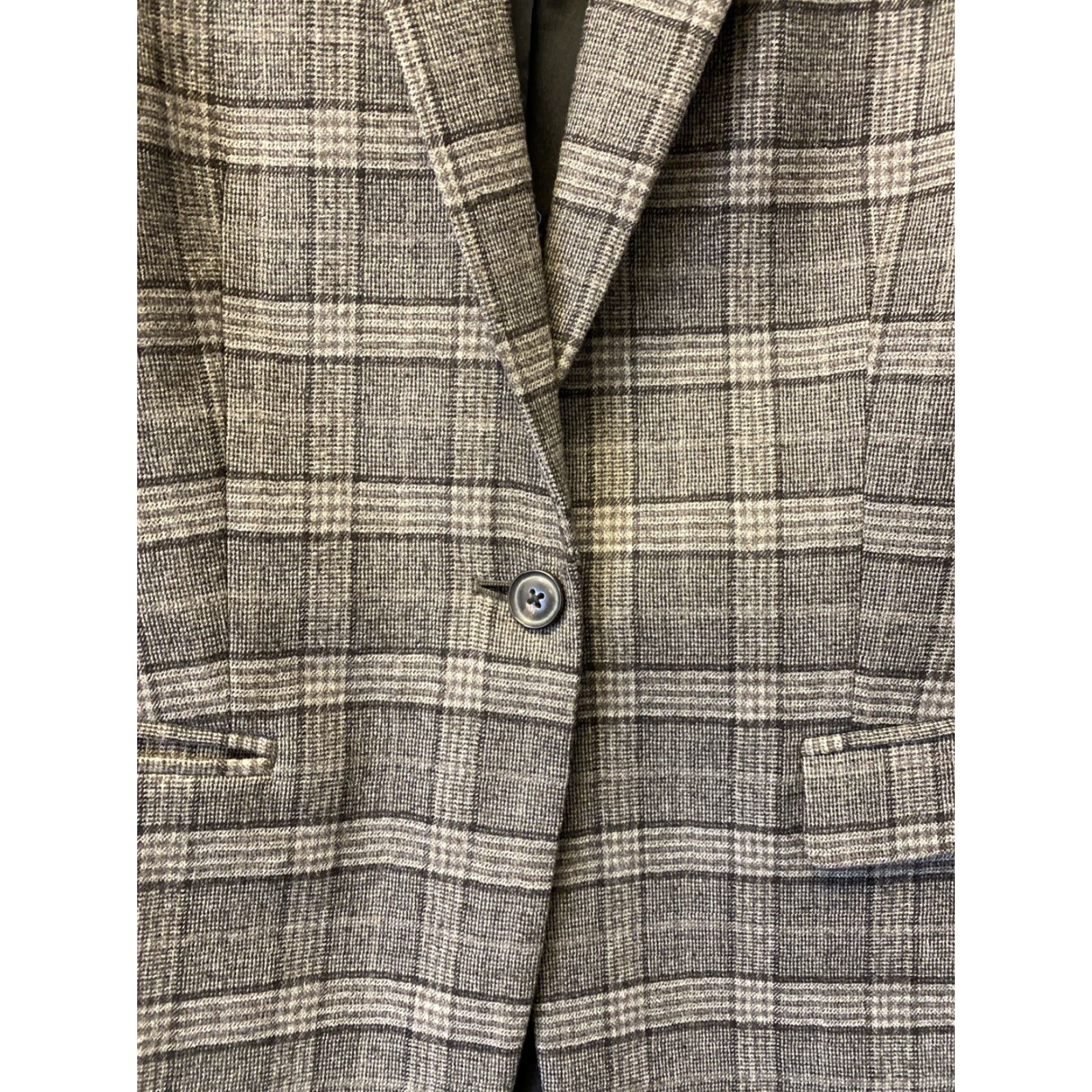 Banana Republic Banana Republic Blazer Women’s 8 Wool Plaid Short 1 Button Classic Fit Brown – Business Dress Coat Women’s Size 8 Regular Size M / US 6-8 / IT 42-44 - 3 Thumbnail