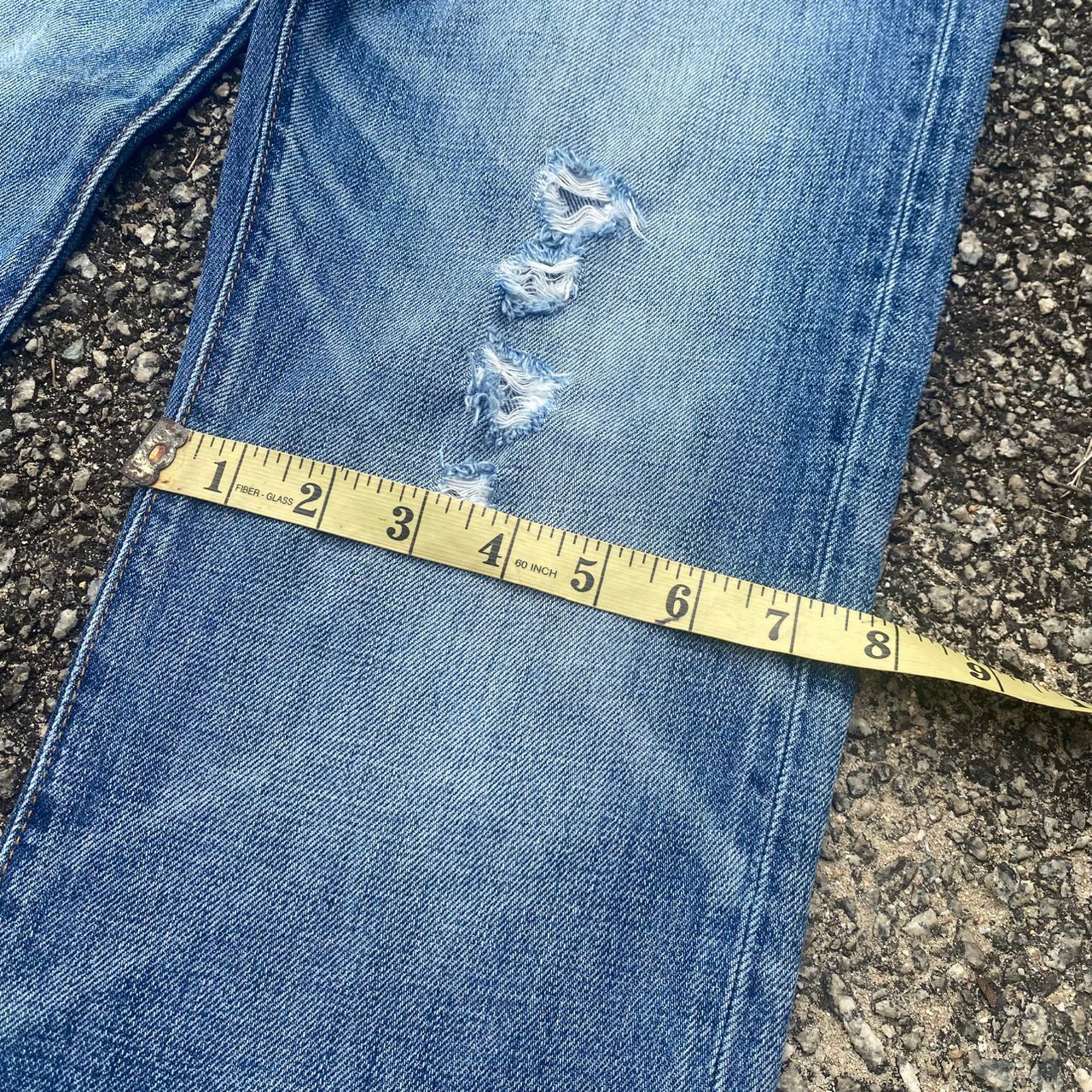If Six Was Nine Vintage Gap 1969 Slim Distressed Denim Size US 33 - 8 Thumbnail