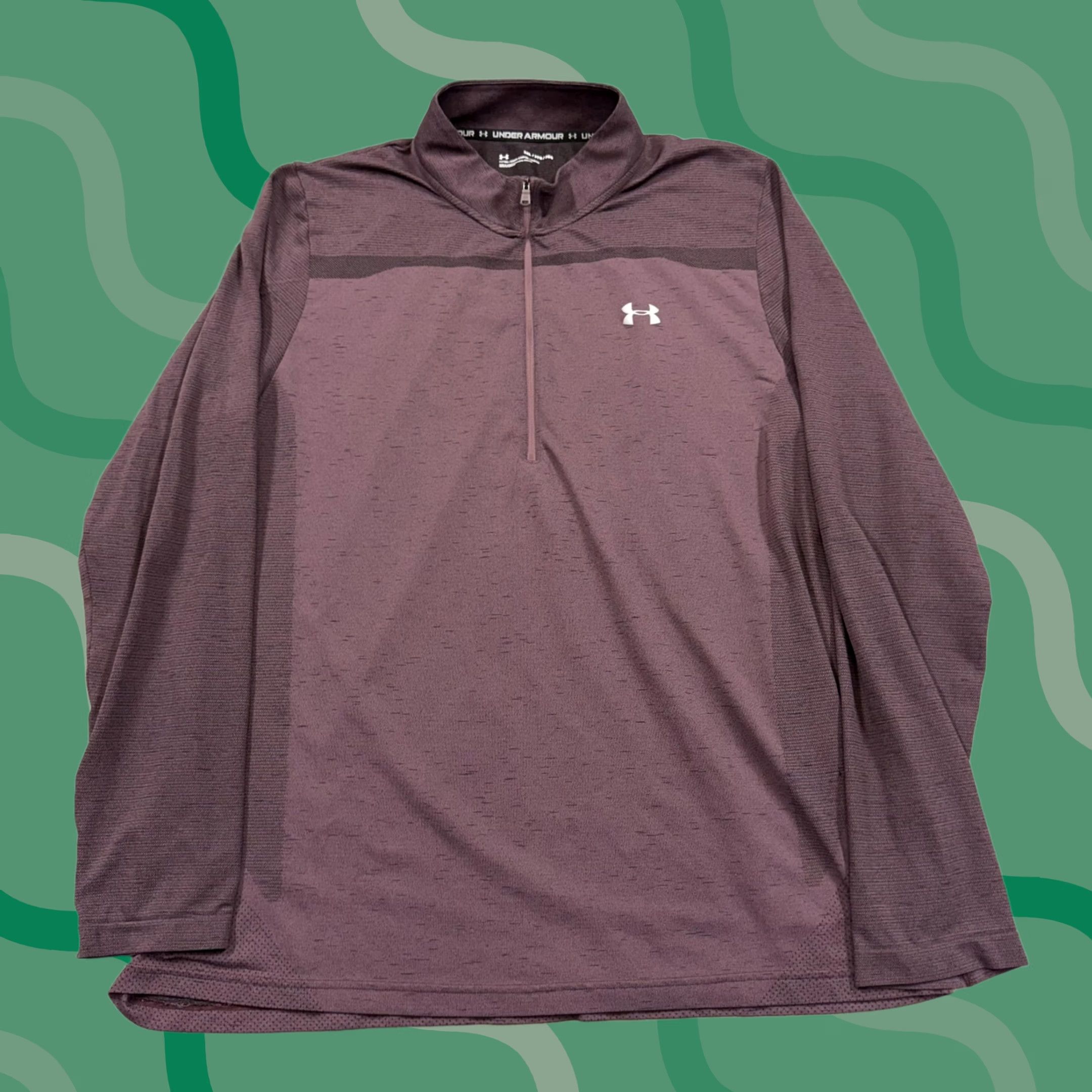 Under Armour Under Armour Pullover Mens 3XL Purple 1/4 Zip Long Sleeve Training Athletic Top Size US XXL / EU 58 / 5 - 1 Thumbnail