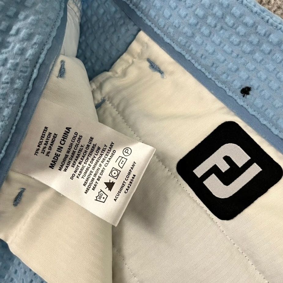 Footjoy FootJoy Shorts Mens 40 / 10" Light Blue Golf Performance Chino Stretch Preppy Size US 40 / EU 56 - 2 Thumbnail