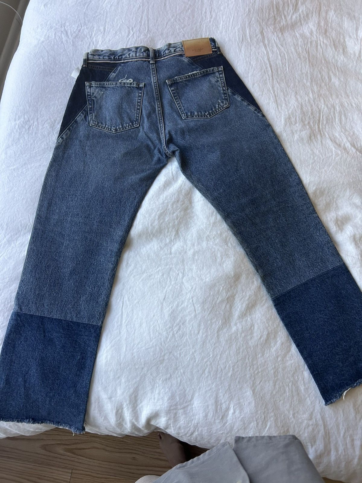 MOUSSY MOUSSY VINTAGE Darnell Straight-leg Distressed Jeans In Blue Size 30" / US 8 / IT 44 - 4 Thumbnail