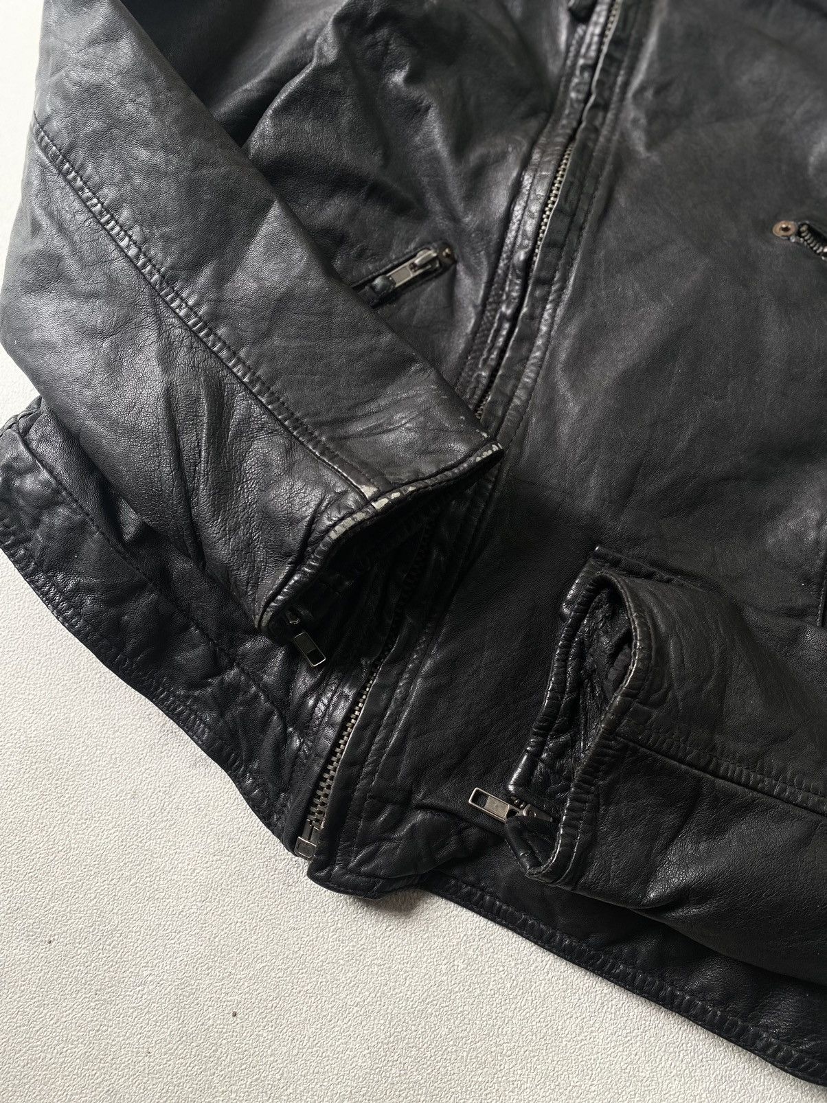 Zara asymmetrical leather biker jacket Size US L / EU 52-54 / 3 - 10 Thumbnail