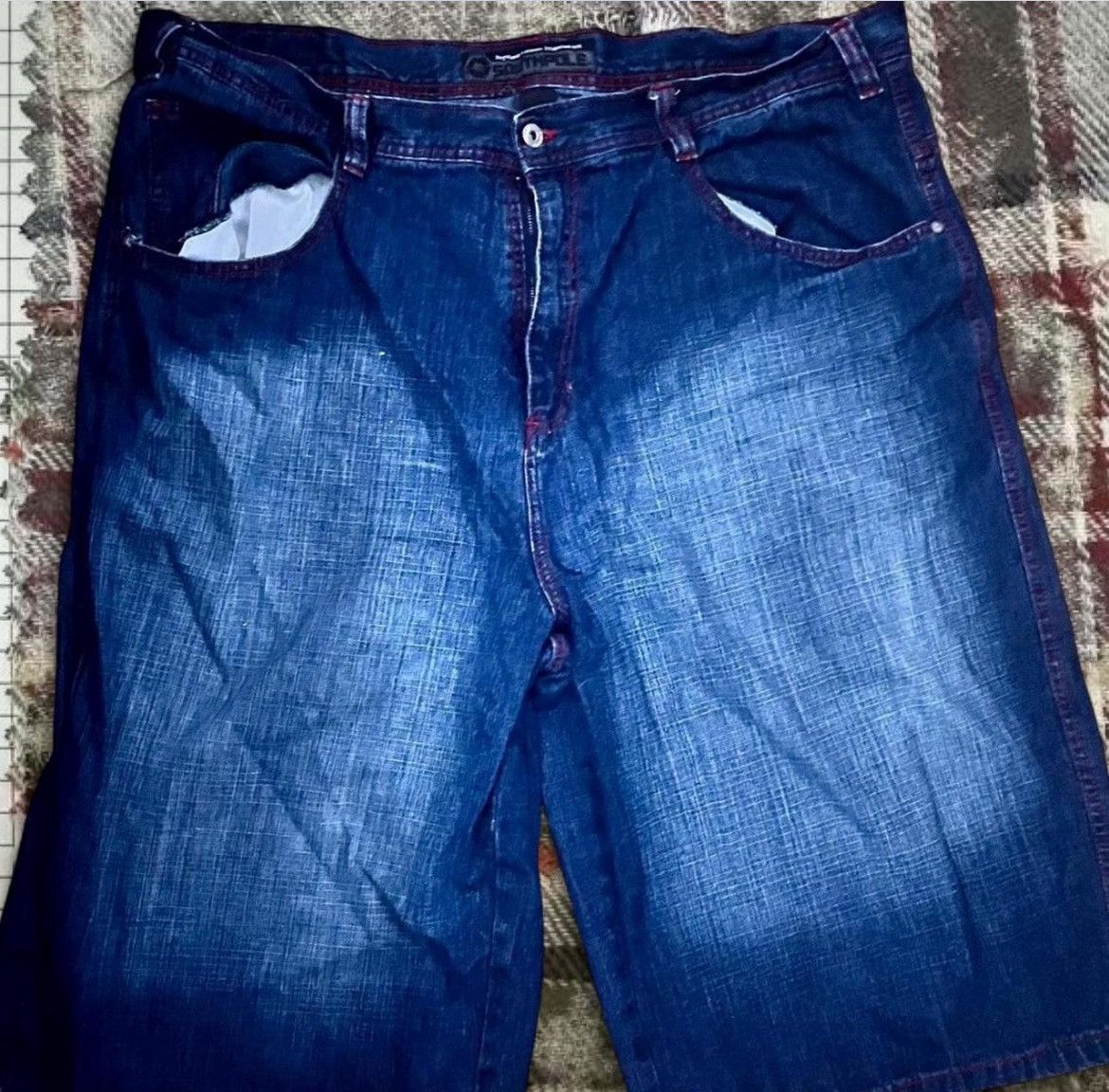 Southpole dark blue southpole jorts with red stitching Size US 44 / EU 60 - 1 Thumbnail