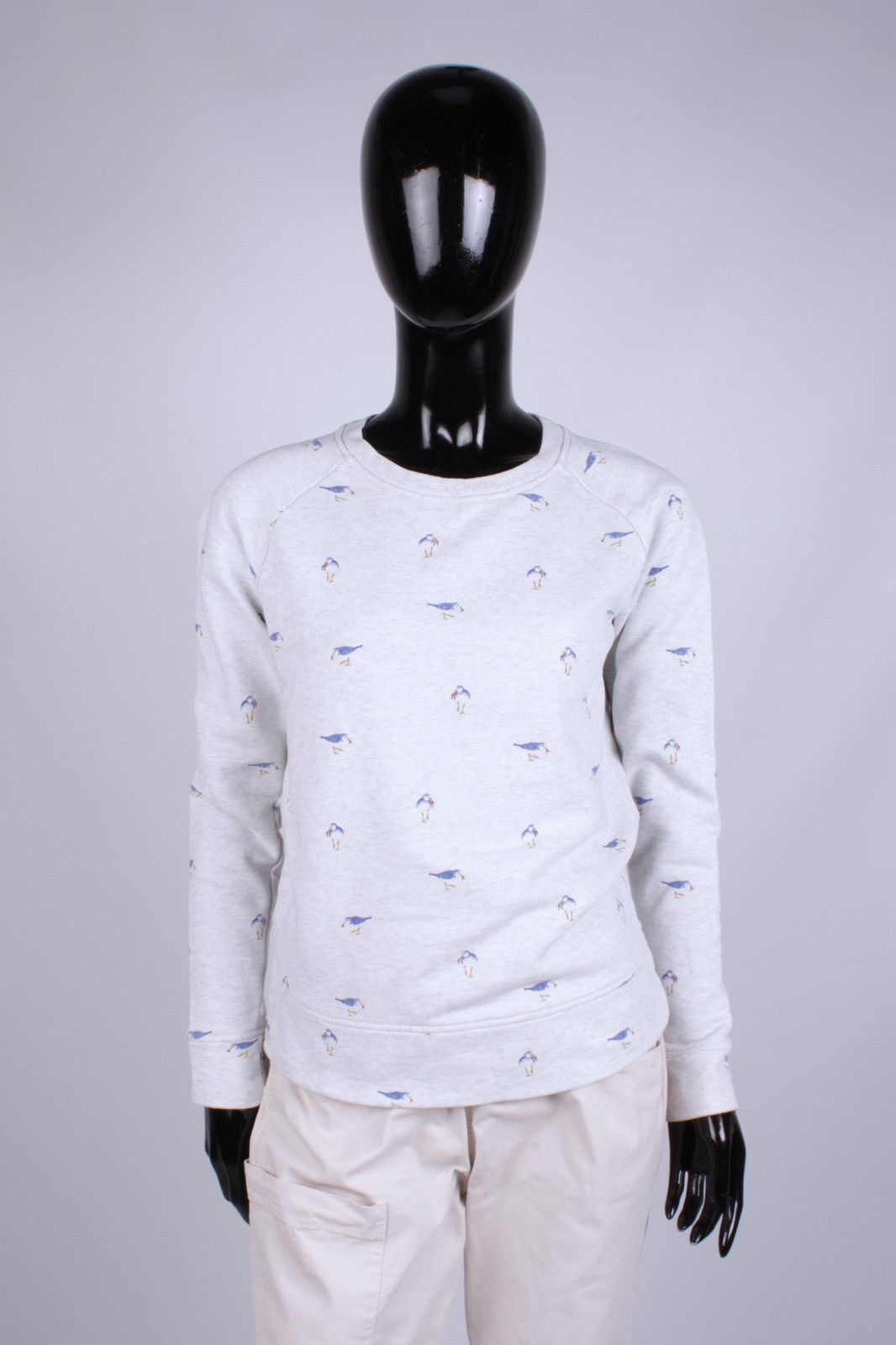 Barbour BARBOUR Langstone Bird Printed Gray Sweatshirt Size S / US 4 / IT 40 - 1 Thumbnail