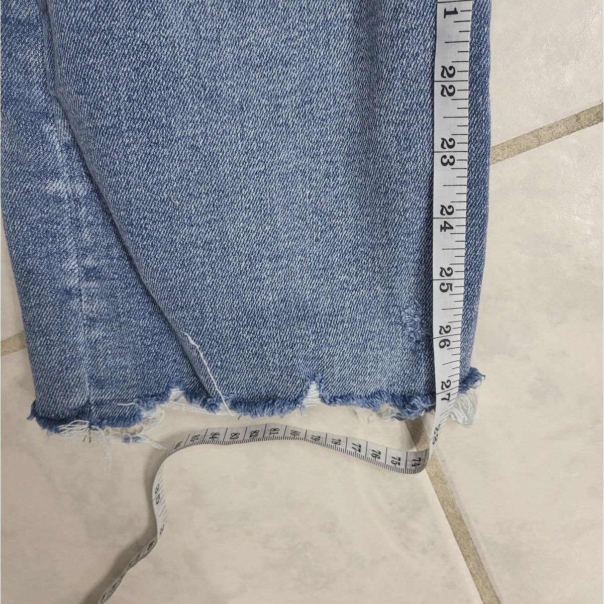 Express Express High Rise Cropped Flare Light Wash Jeans - Size 16L Size 36" / US 14 / IT 50 - 7 Thumbnail