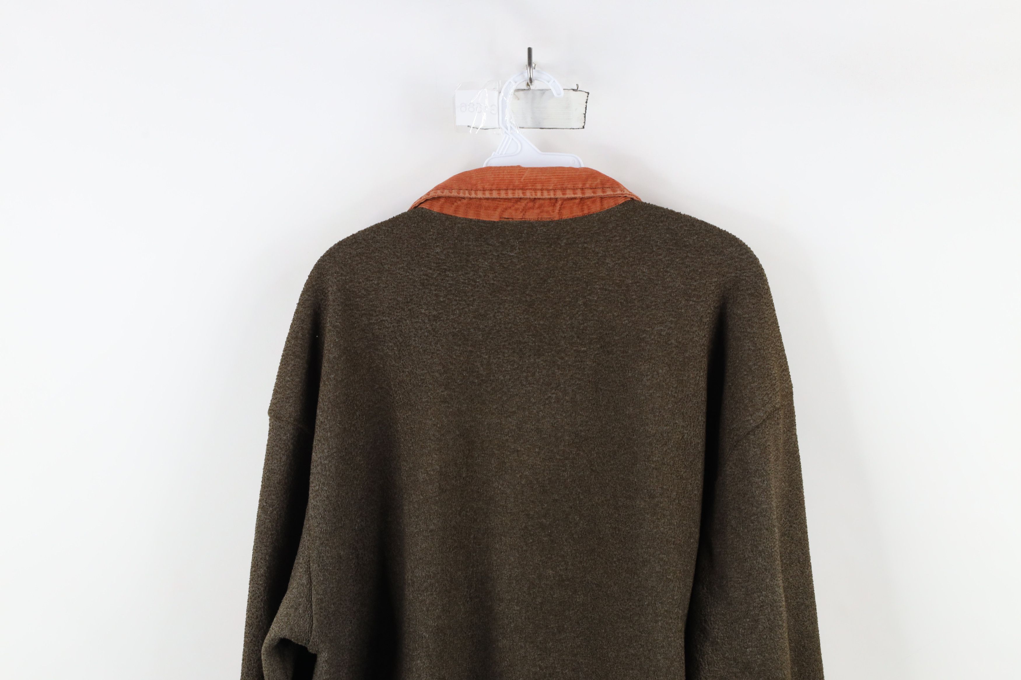 Vintage Vintage 90s Streetwear Corduroy Collar Fleece Shirt Jacket Size US XL / EU 56 / 4 - 13 Thumbnail