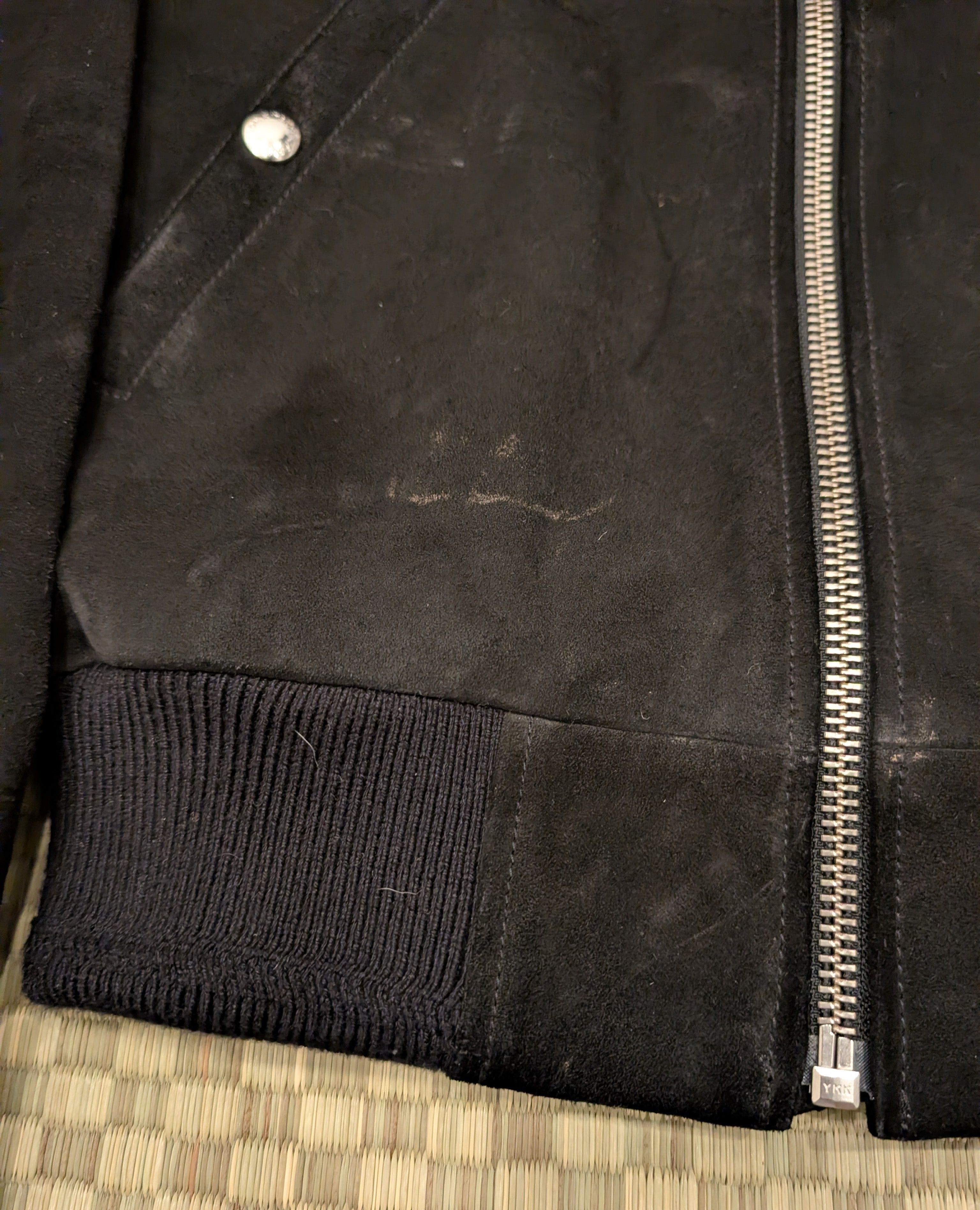 Maison Kitsune Maison Kitsune Suede Calfskin Leather Lined Bomber Jacket Size US S / EU 44-46 / 1 - 8 Thumbnail