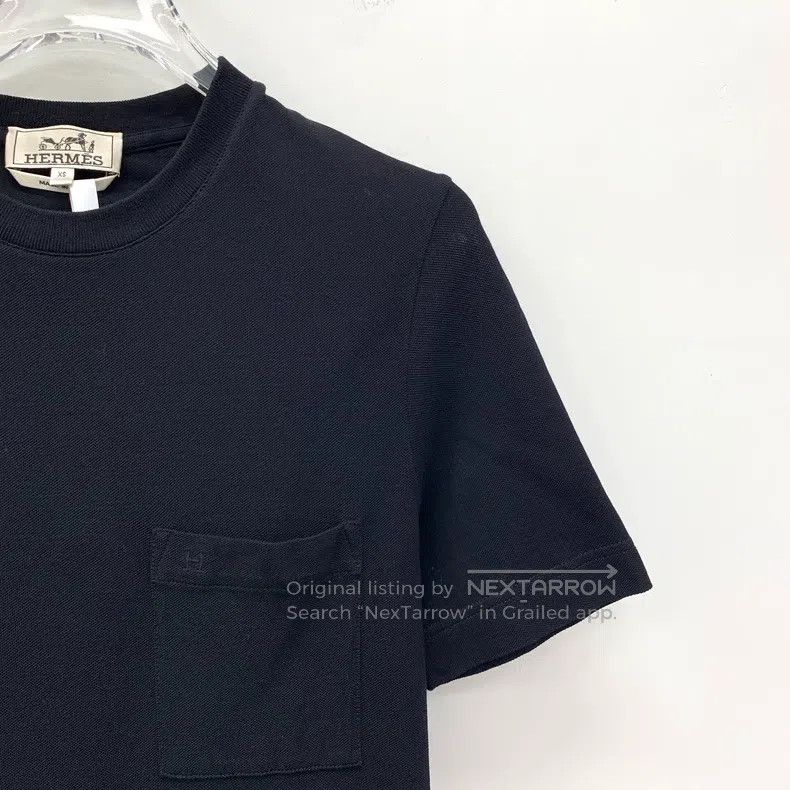 Hermes Hermes Black H-letter embroidered cotton short-sleeved T-s Size US XS / EU 42 / 0 - 3 Thumbnail
