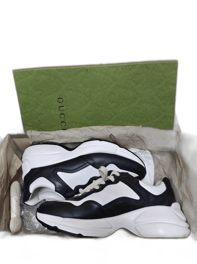 Gucci Gucci Black and White Dad Sneakers Size US 8 / IT 38 - 1 Thumbnail