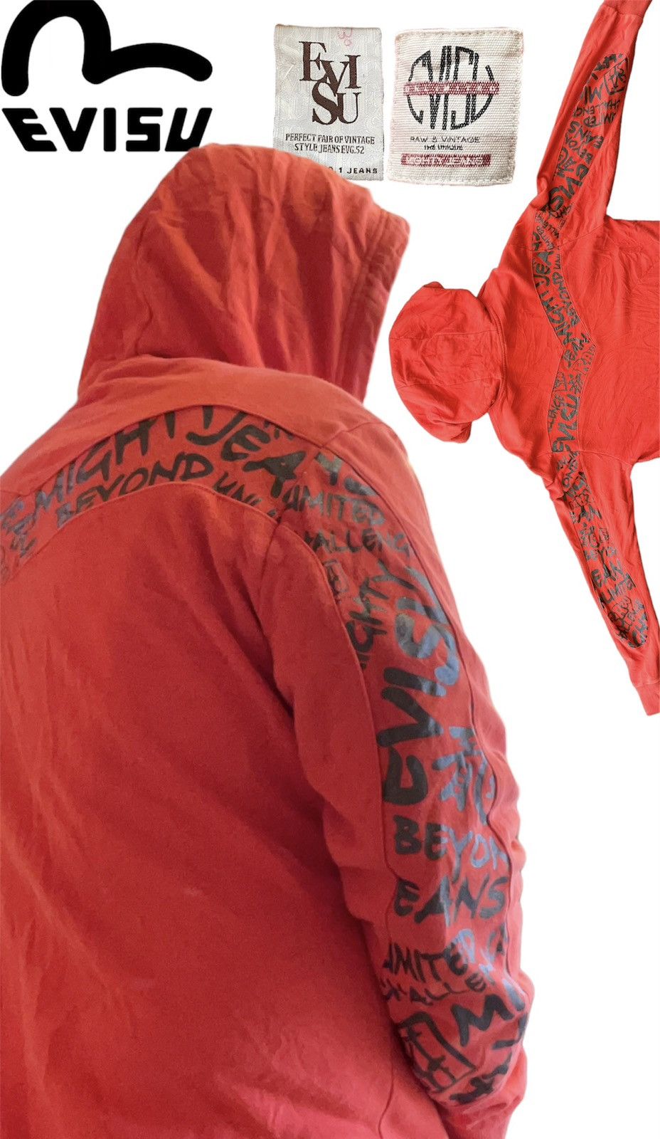 Evisu Evisu denim jean japan hoodie over print ovp embroidery Size US L / EU 52-54 / 3 - 2 Thumbnail