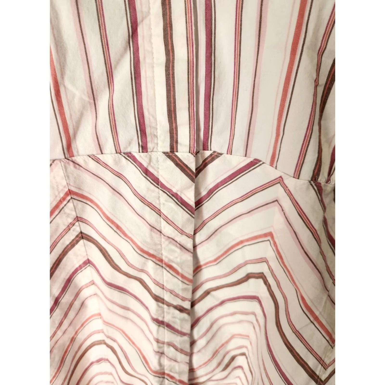 Style & Co Style & Co Woman Button-Up Shirt Cap Sleeve Striped Multicolor 20W Plus Size Women Clothing Shirt Top Casual Business Flexible Stretch XS? Size 3XL / US 20-22 - 2 Thumbnail