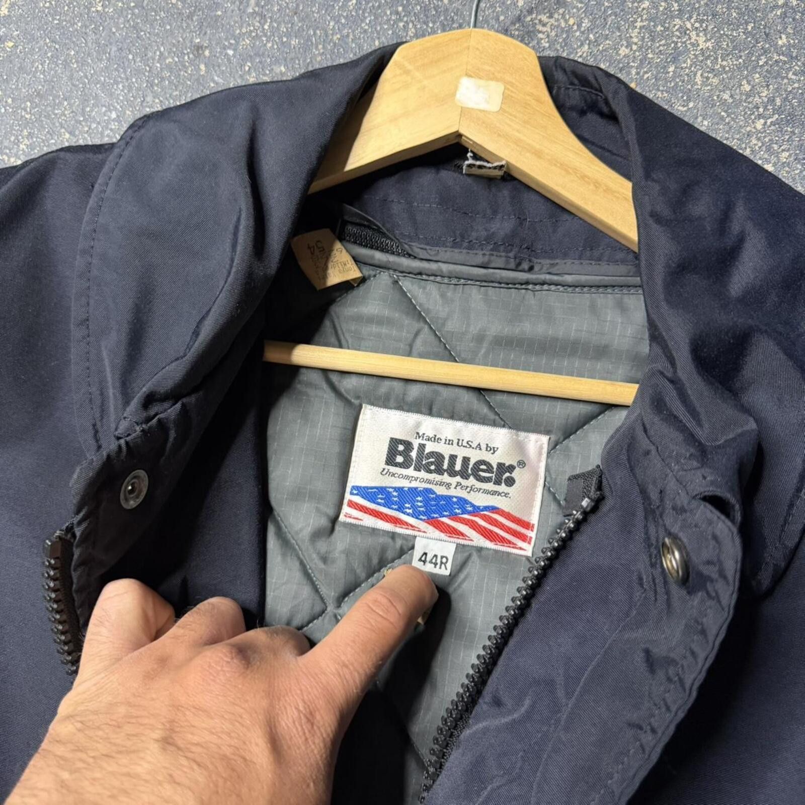 Eddie Bauer Vintage Blauer Navy Blue Lined Duty Jacket Size US XL / EU 56 / 4 - 4 Thumbnail