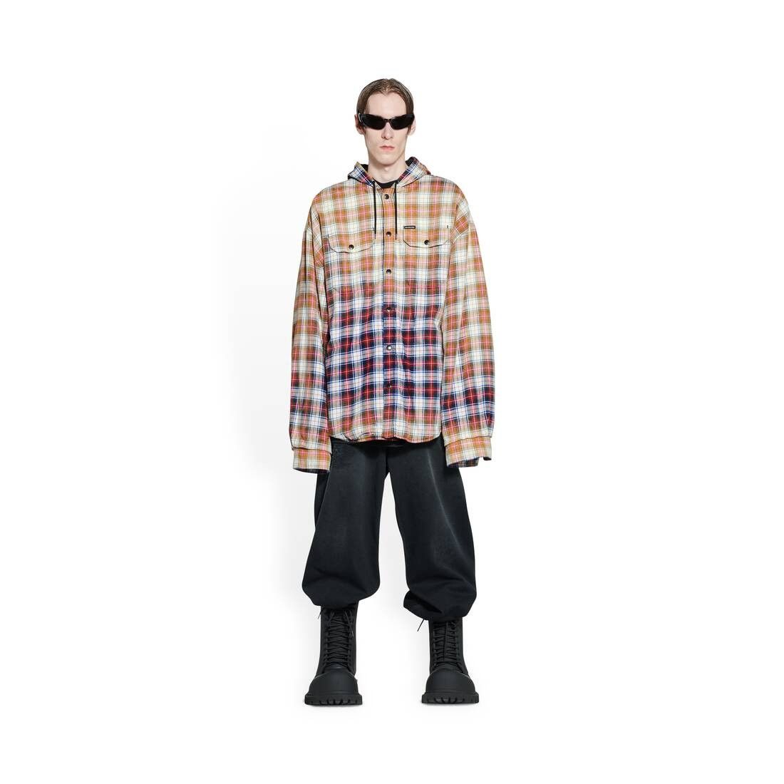 Balenciaga o1in1g0225 Bleached Shirt in Multicolor Size US M / EU 48-50 / 2 - 2 Thumbnail