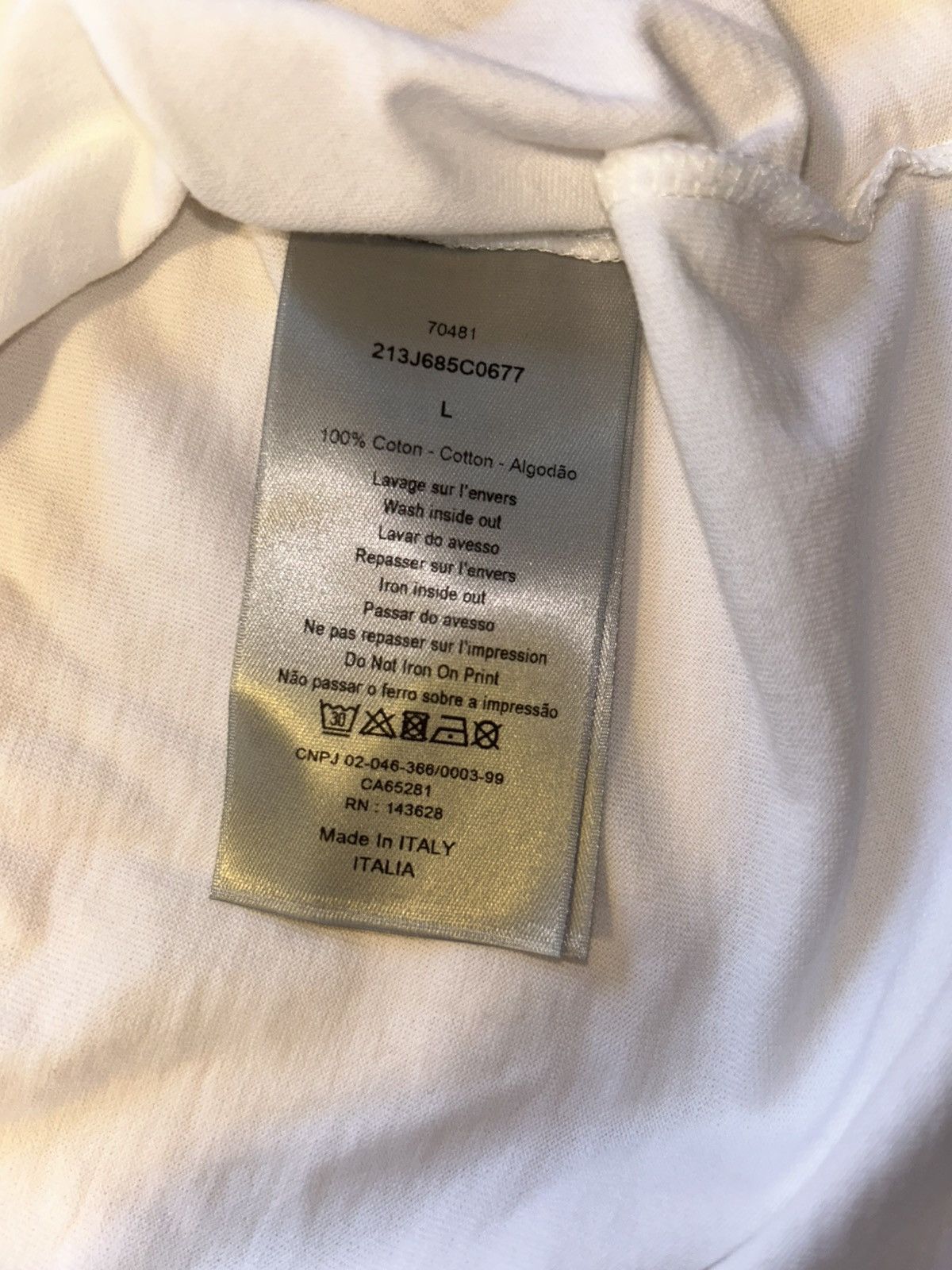 Dior × Travis Scott Dior x Travis Scott Cactus Jack T-Shirt - White L Size US L / EU 52-54 / 3 - 3 Thumbnail