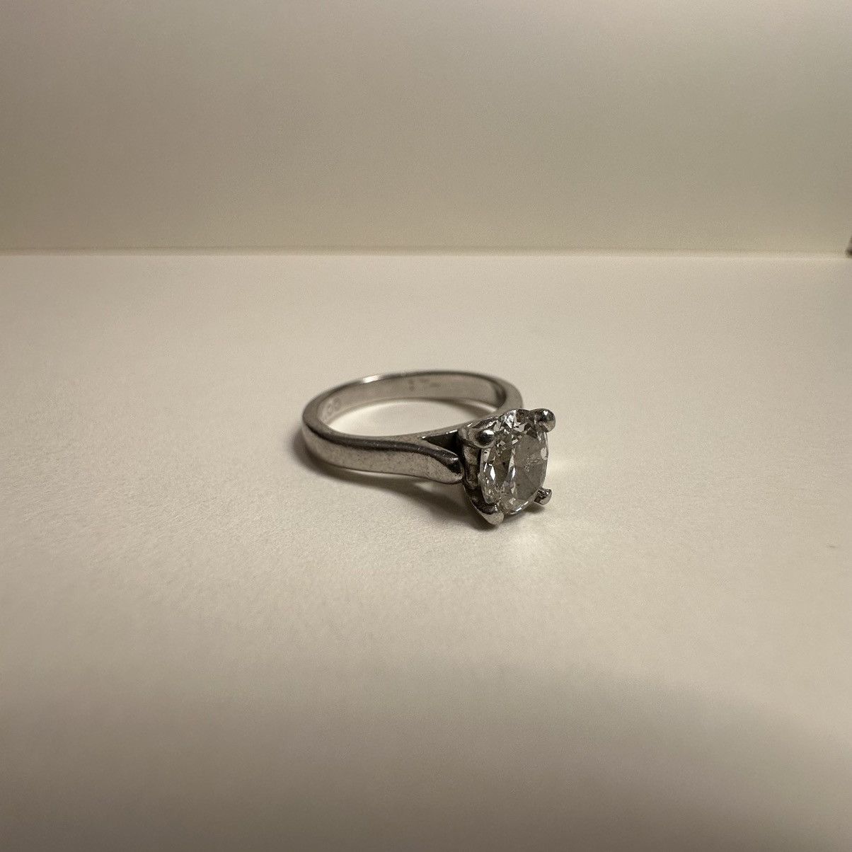 image of Vintage Platinum Ring in Silver, Women's