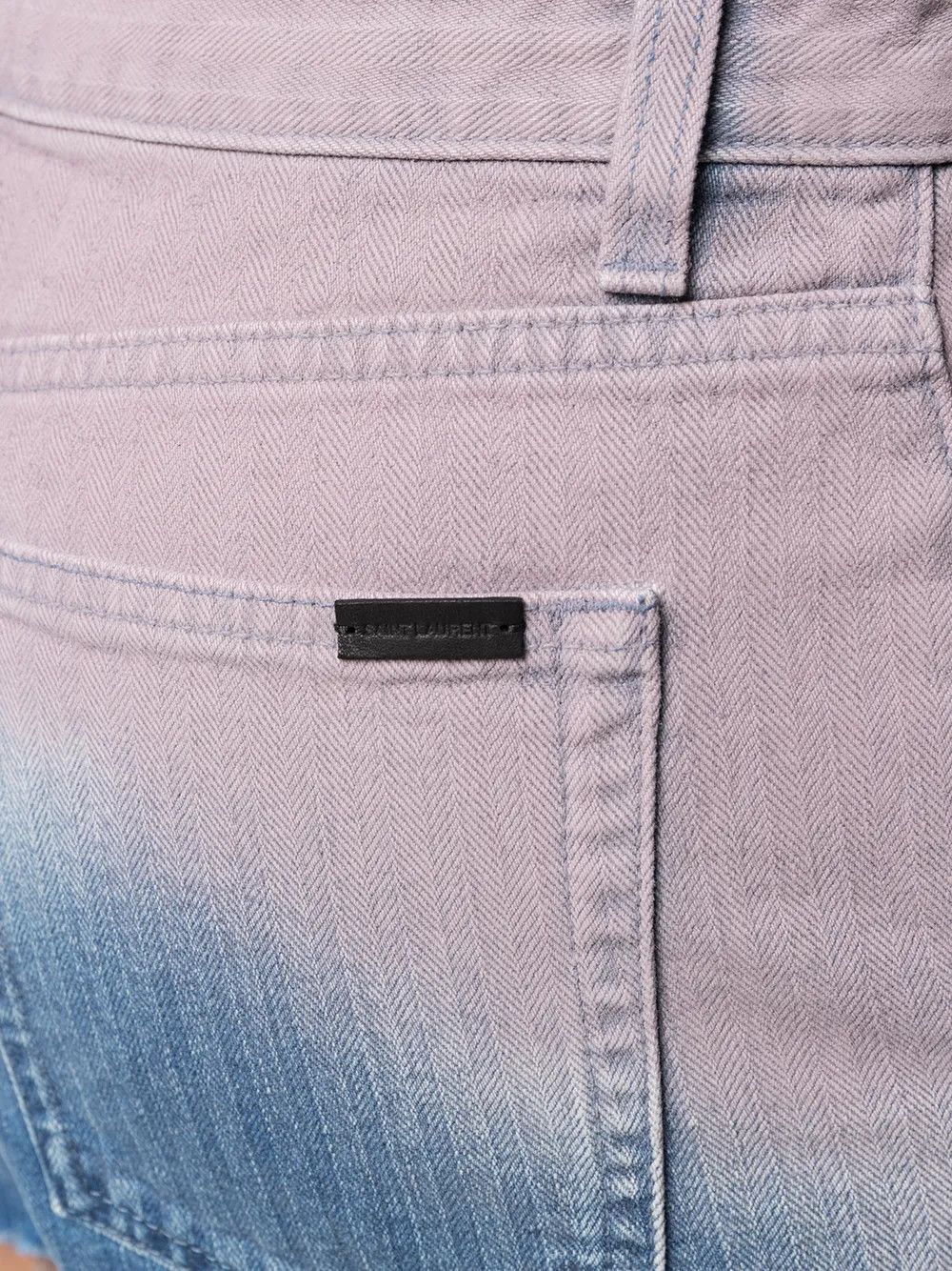 Saint Laurent Paris o1y0126 Denim Short in Multicolor Size 27" / US 4 / IT 40 - 4 Thumbnail
