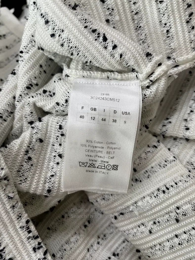 Dior Dior Black and white snowflake tweed long sleeves Size S / US 4 / IT 40 - 5 Thumbnail