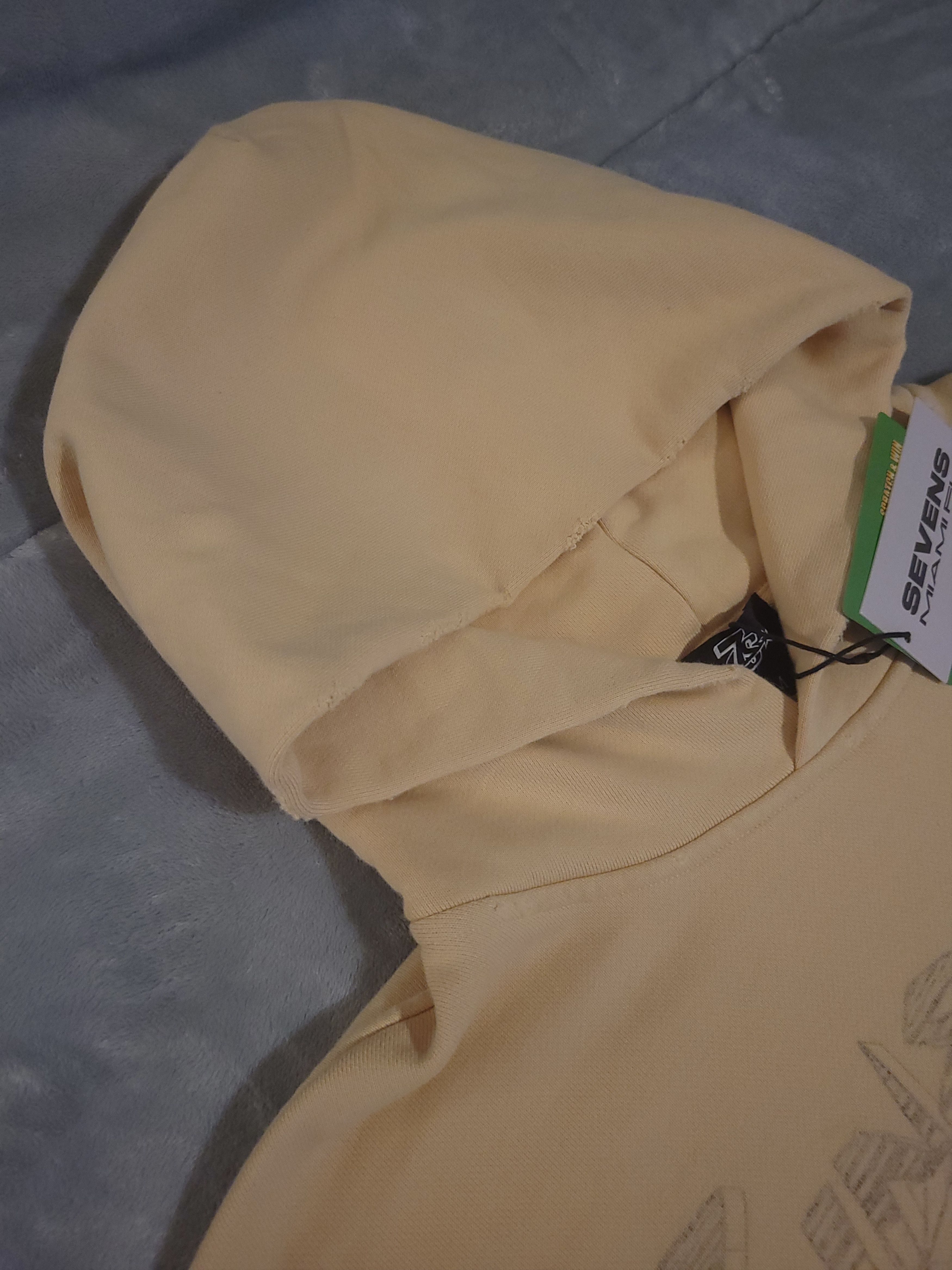 TRIPLE SEVENS Triple Sevens -Beige Hoodie-Mens Oversized Med (Fits L) BNWT Size US M / EU 48-50 / 2 - 13 Thumbnail
