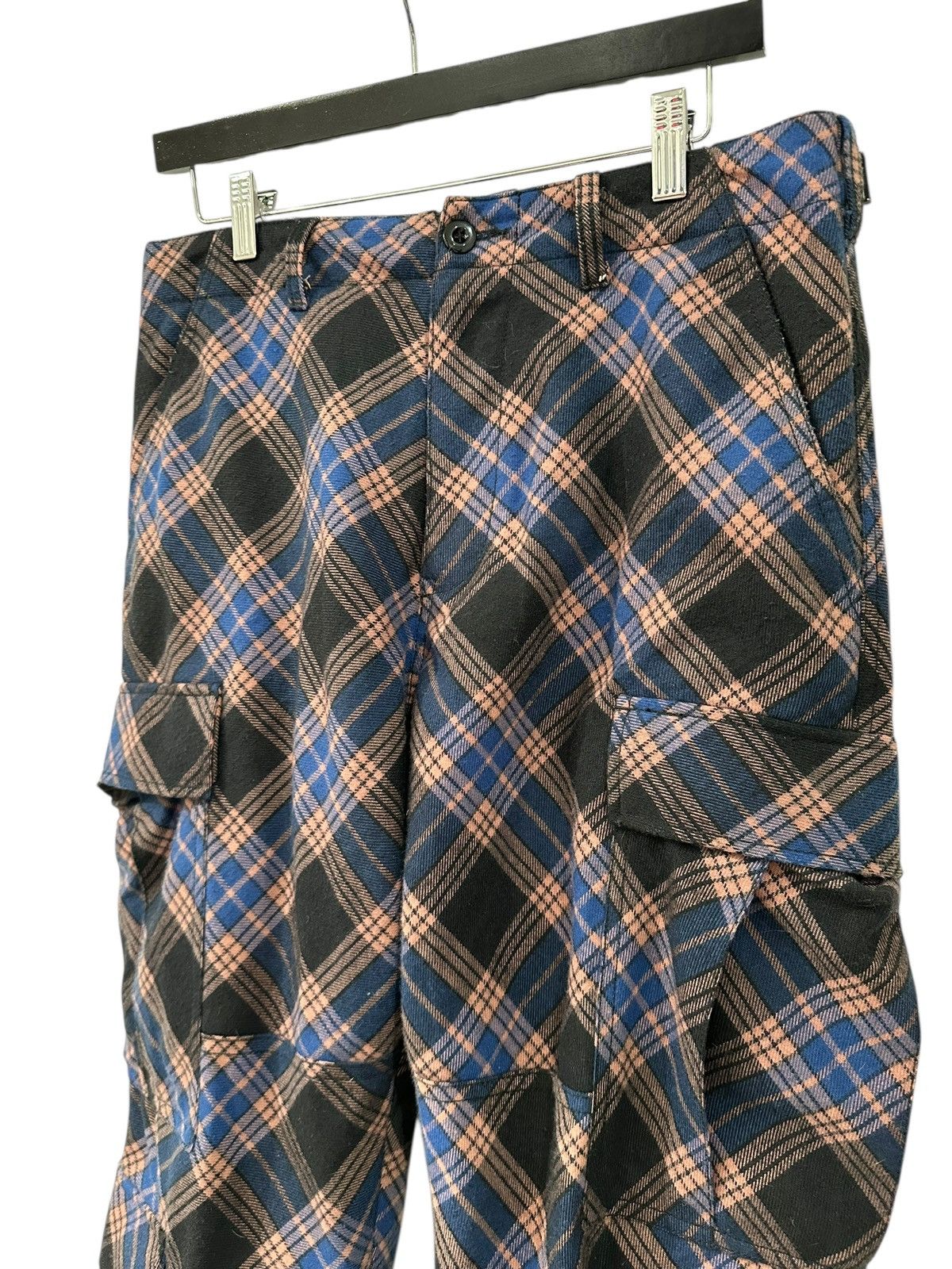 Stussy Stussy Plaid Wool Cargo Pants Blue Size 30 Size US 30 / EU 46 - 2 Thumbnail