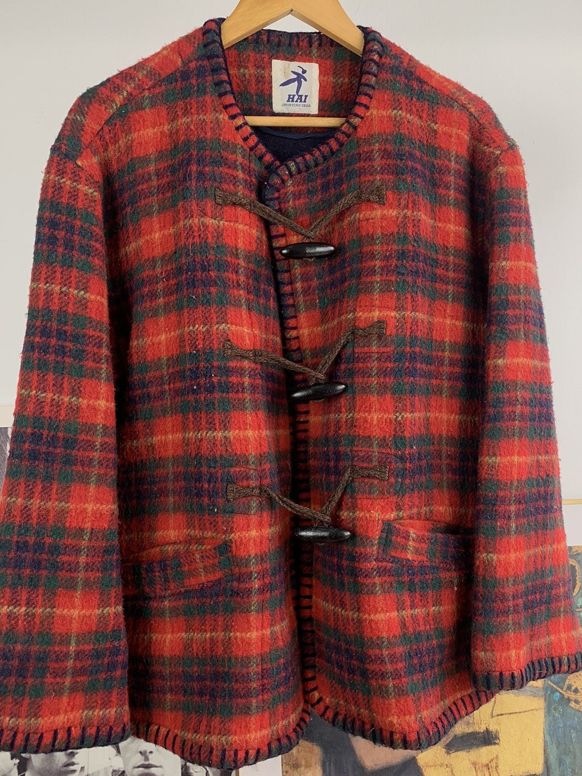 Hai Sporting Gear Hai Sporting Gear Tartan Plaid Wool Duffle Coat Size US M / EU 48-50 / 2 - 2 Thumbnail