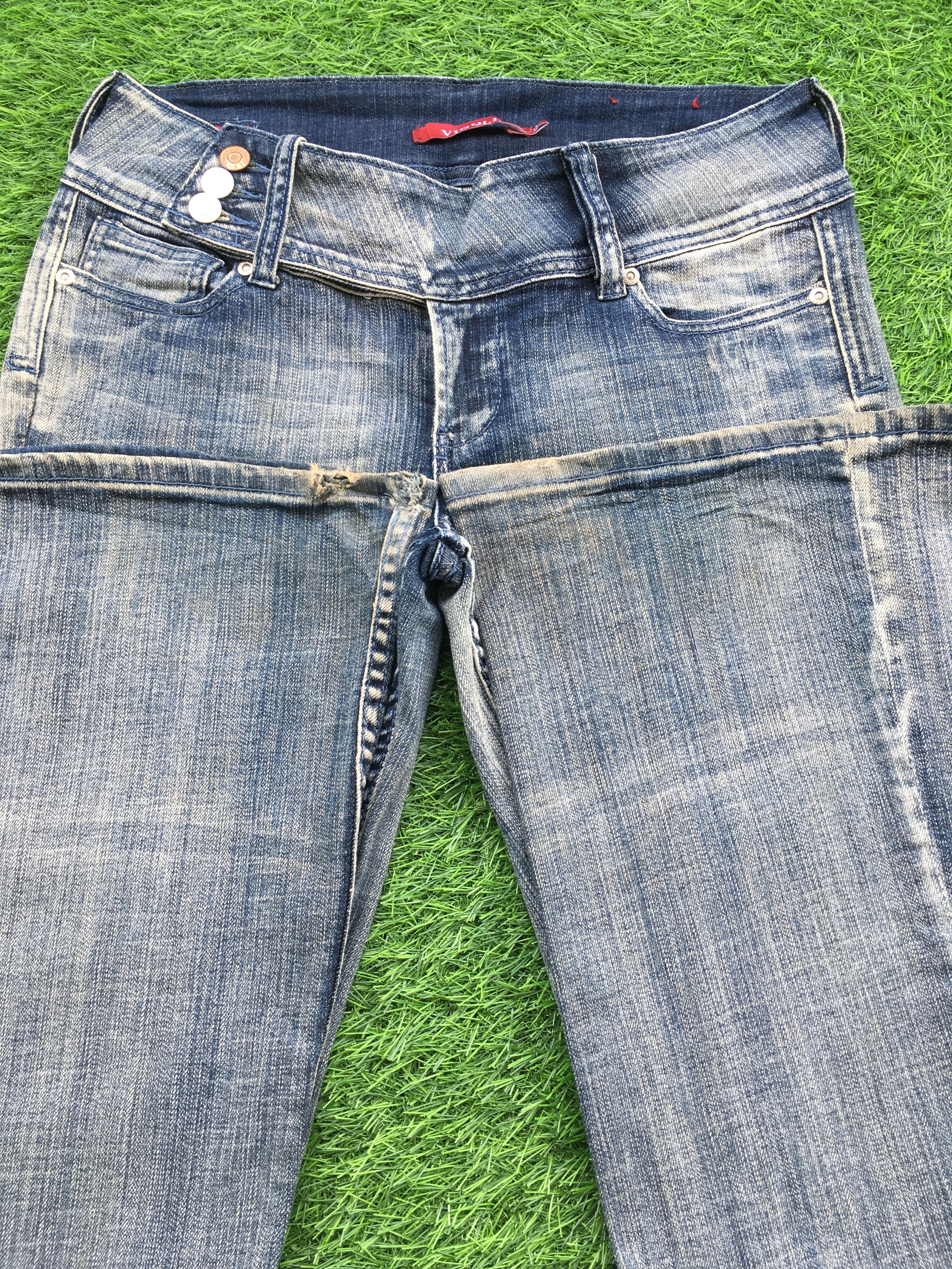 Japanese Brand Japanese Low Waist Flared Jeans #D-987 Size 29" - 5 Thumbnail