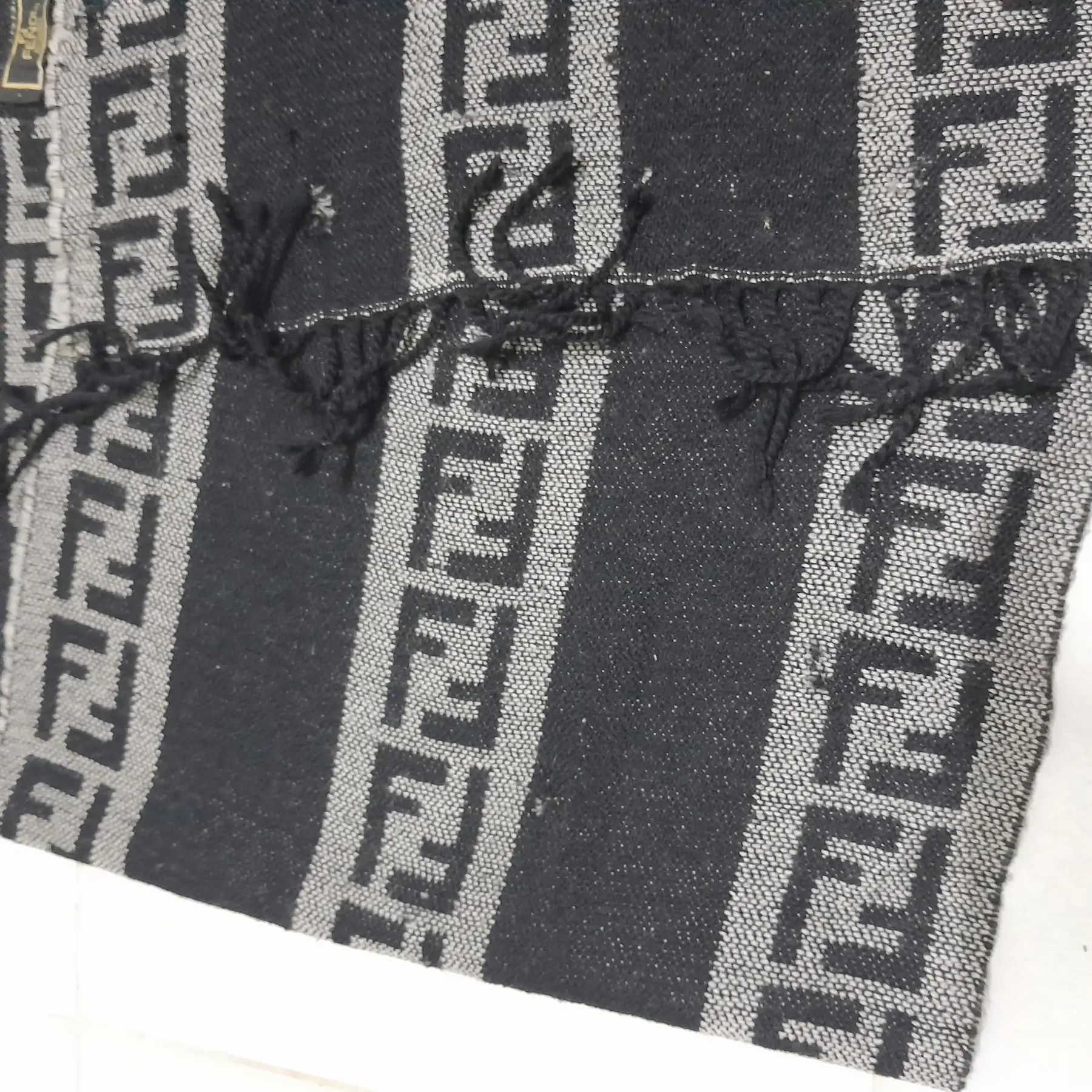 Fendi 💥FINAL DROP💥DISTRESSED VERY WORN FENDI UNISEX WOOL SCARVES Size ONE SIZE - 4 Thumbnail