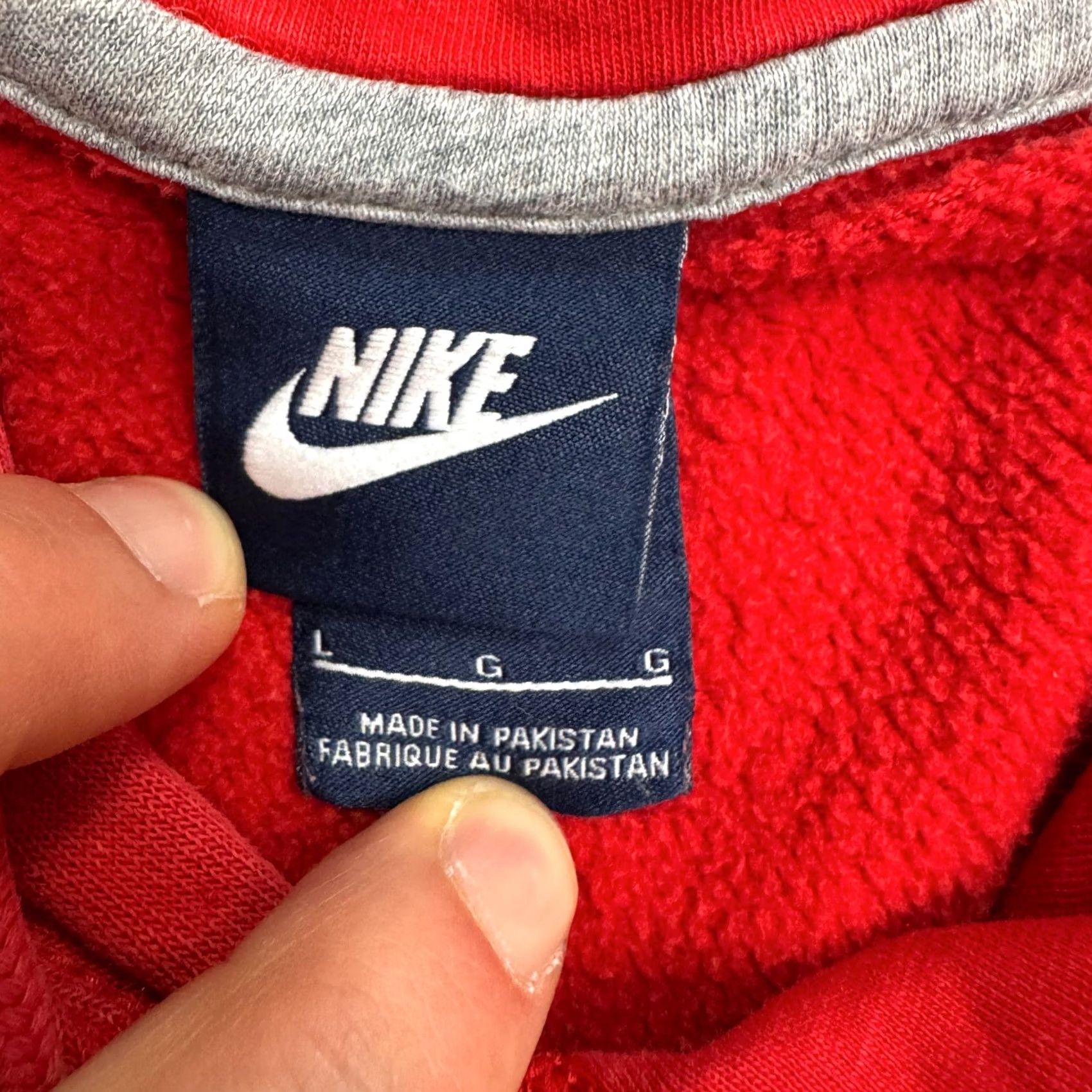 Nike Nike Hoodie Pullover Sweatshirt Mens Large Red Fleece Swoosh Activewear Athletic Size US L / EU 52-54 / 3 - 7 Thumbnail