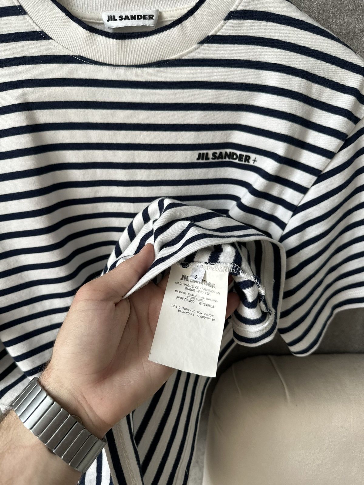 Jil Sander Jil Sander t shirt white/blue Size US S / EU 44-46 / 1 - 8 Thumbnail