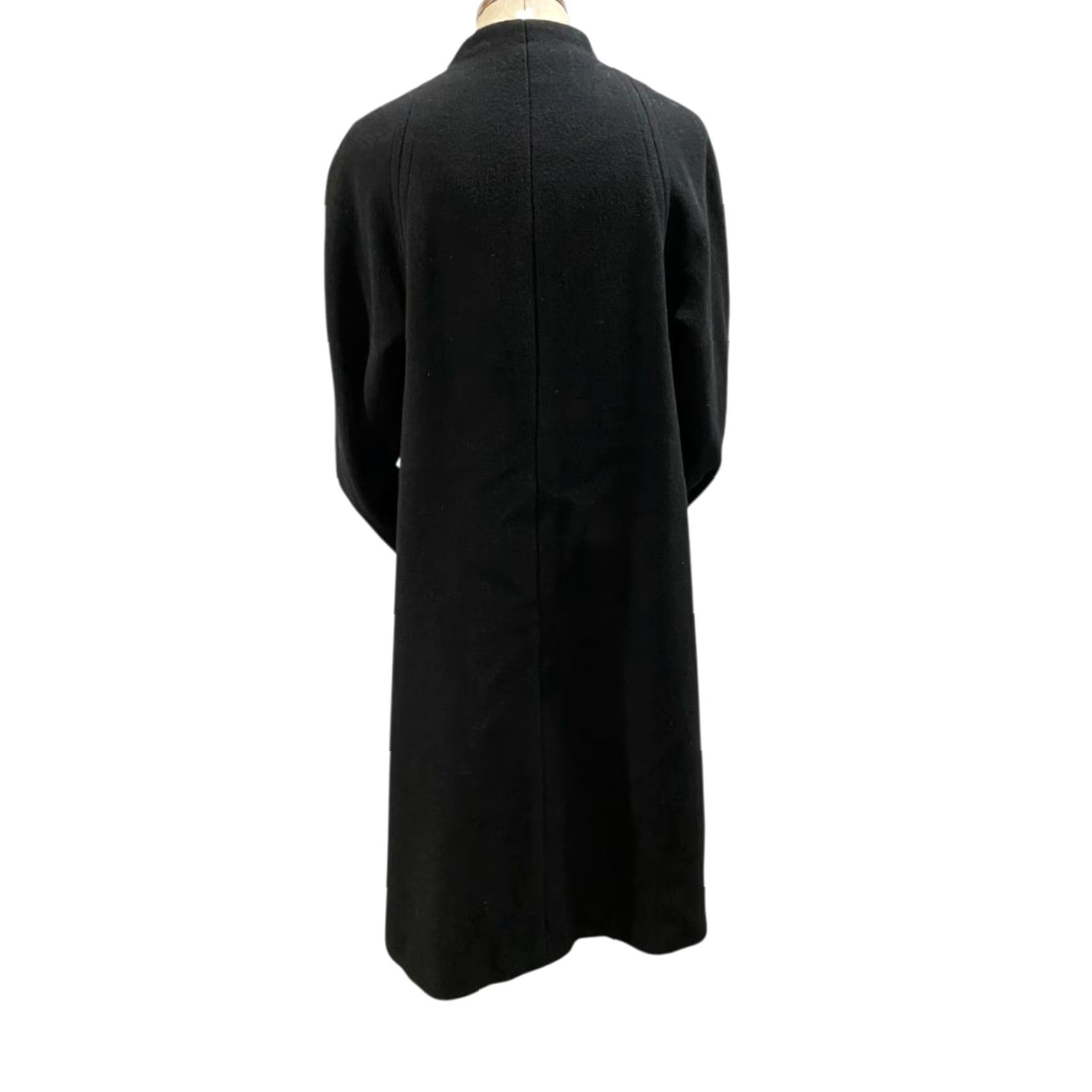 Vintage VINTAGE Trigere Coat Womens Size 12 Wool Black Blue Contrast 1980s Everyday Classic Coat Mens? Size XL / US 12-14 / IT 48-50 - 6 Thumbnail